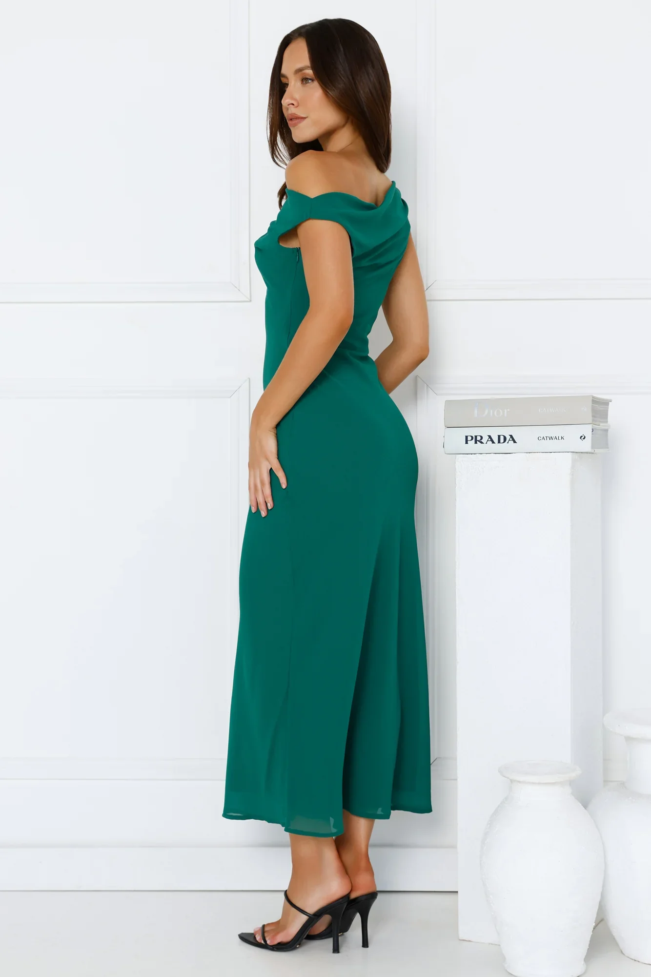 Xenia Off Shoulder Midi Dress