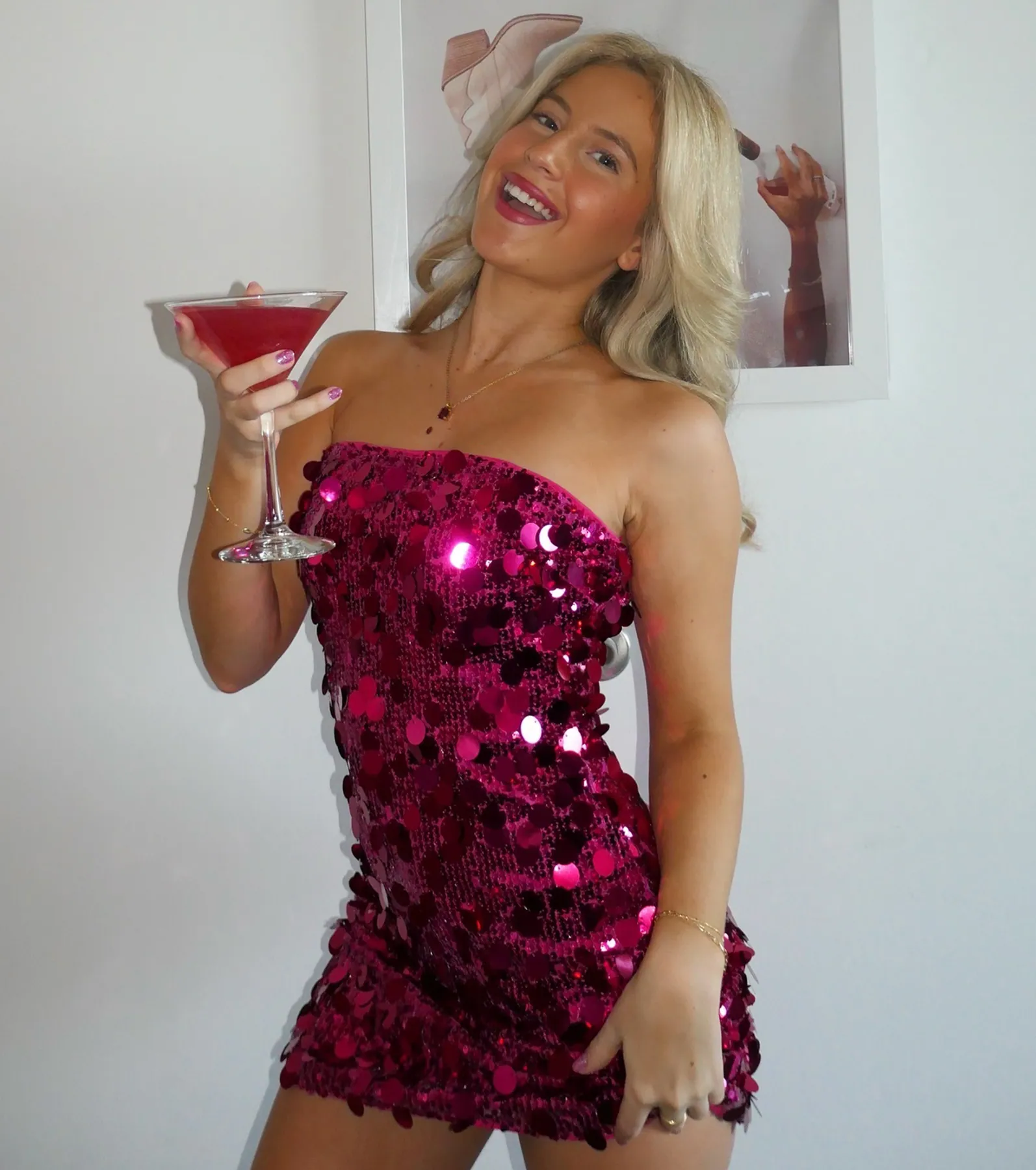 Party-Starter Sequin Strapless Bodycon Mini Dress