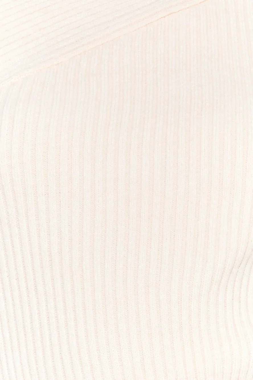 Winter Date Knitted Top Beige