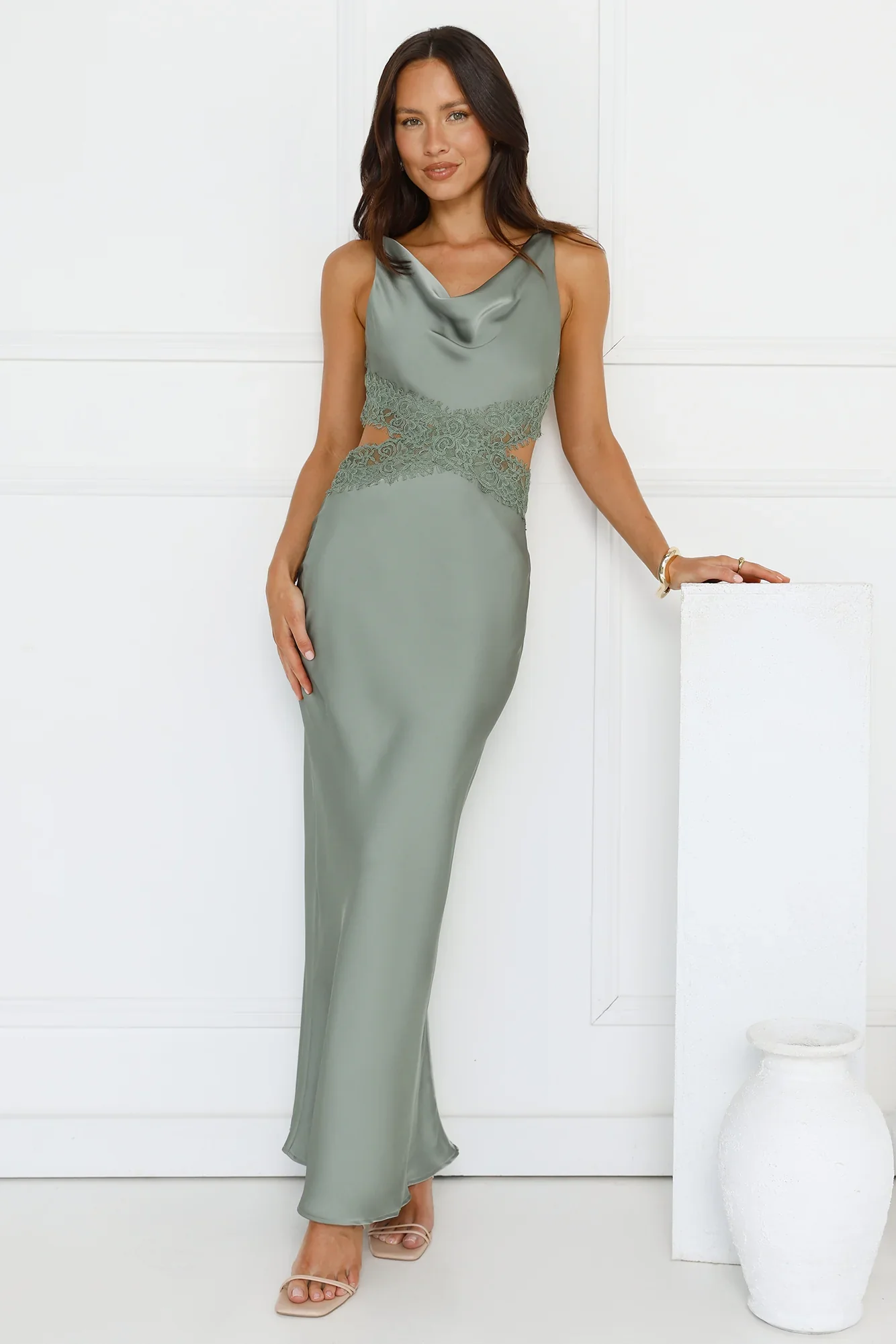 Satin Embrace Maxi Dress
