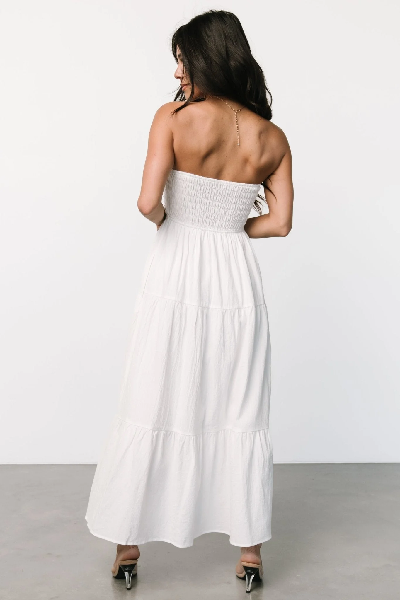 Delray Strapless Dress | Off White