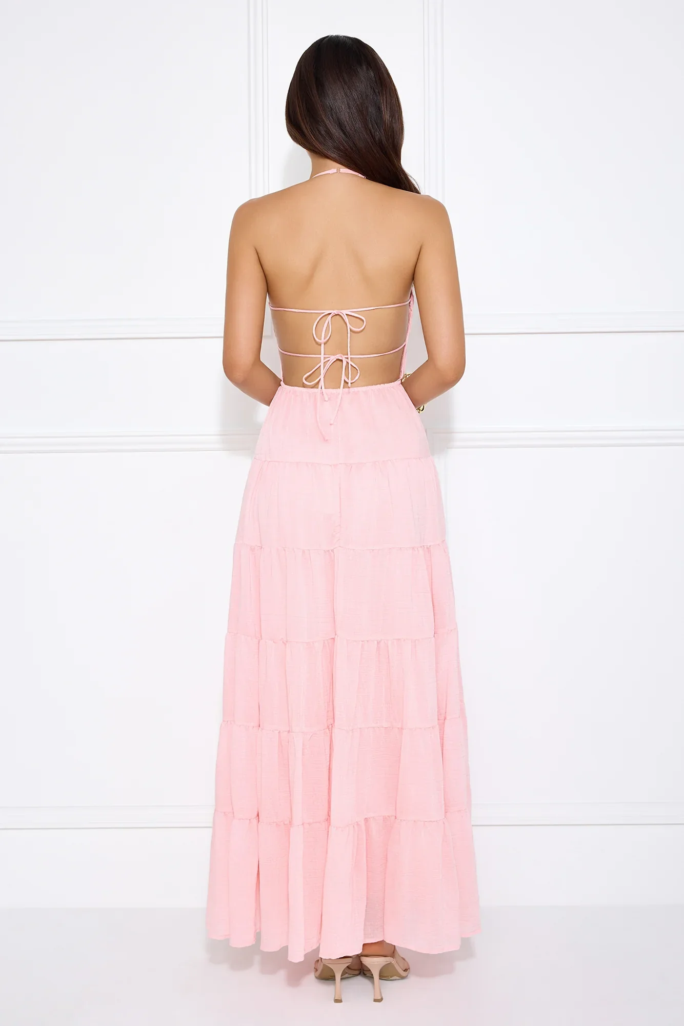 Make Up Halter Maxi Dress