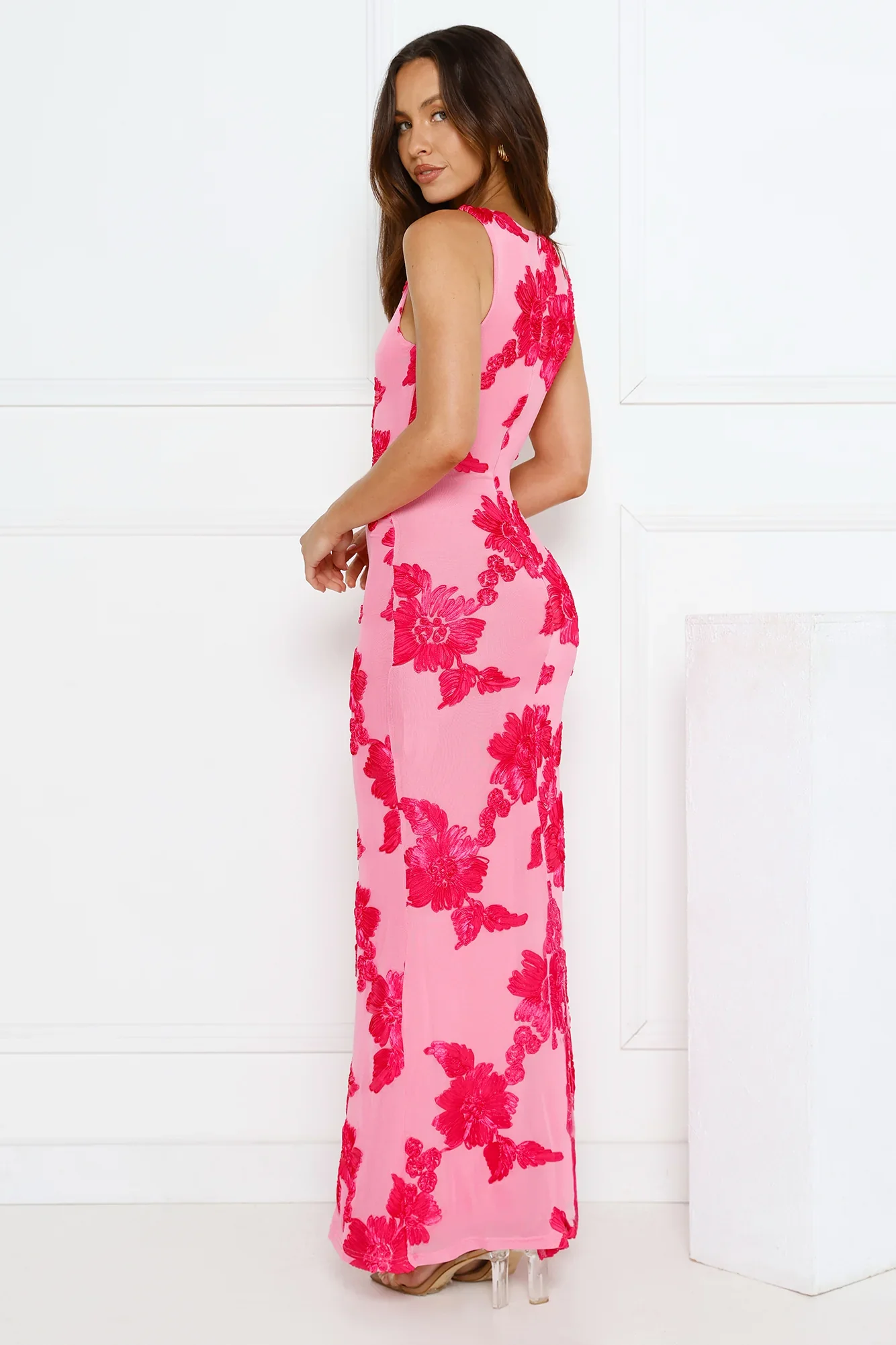 Vibe To It Mesh Maxi Dress