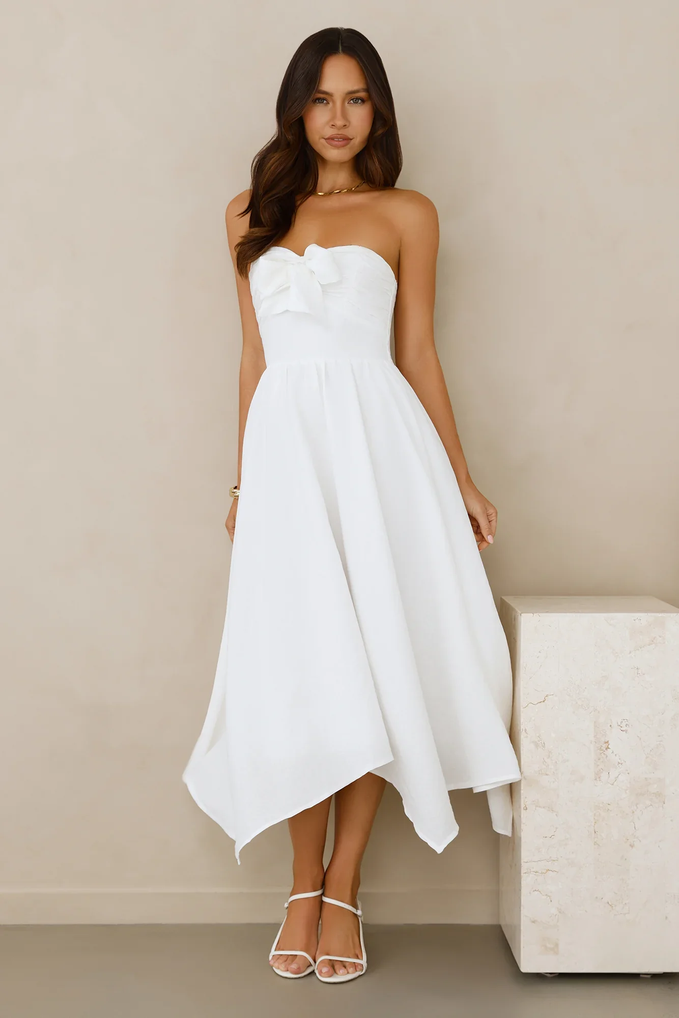 Saltwater Soul Strapless Midi Dress