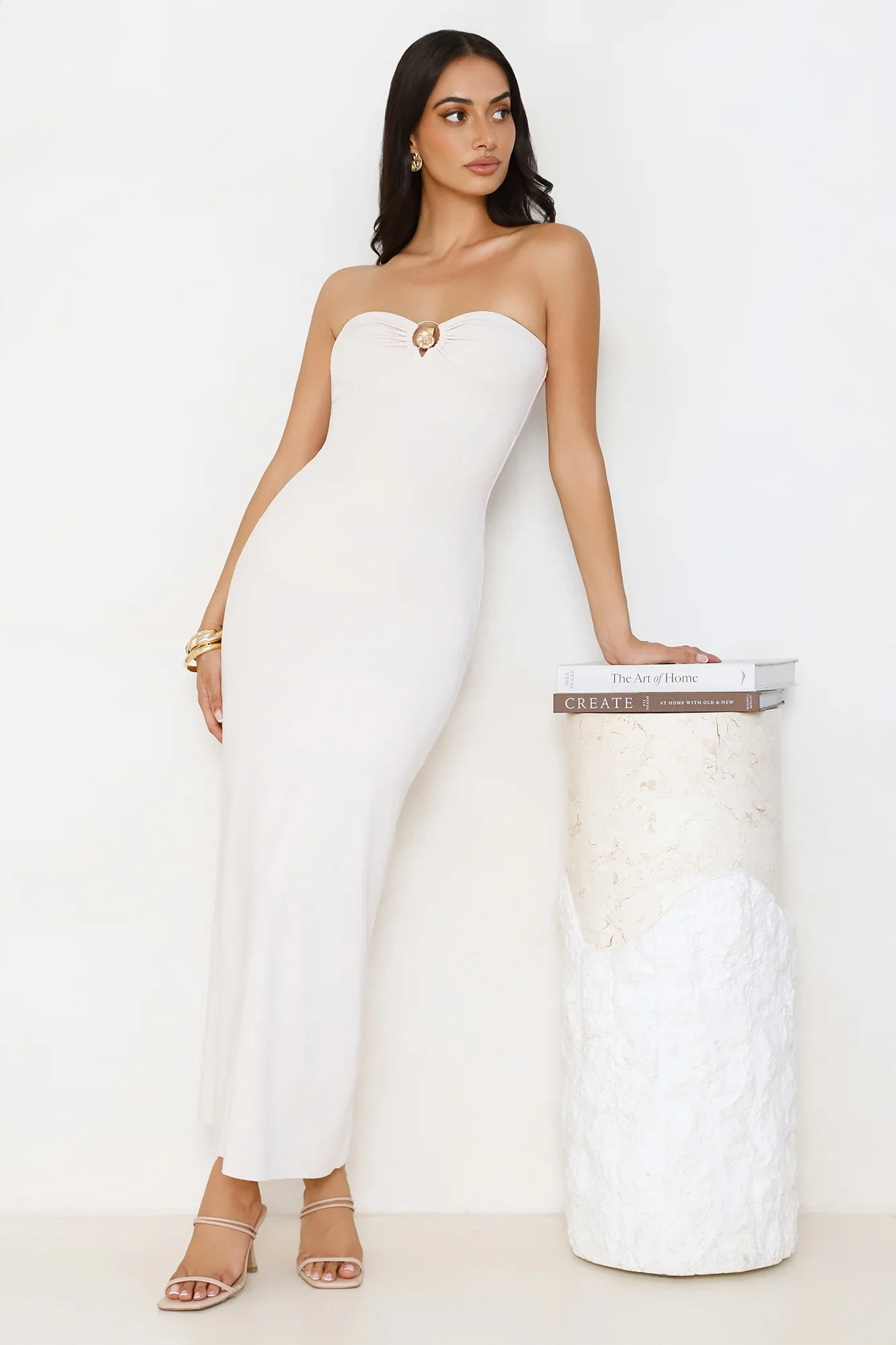 Simple Sunshine Strapless Maxi Dress