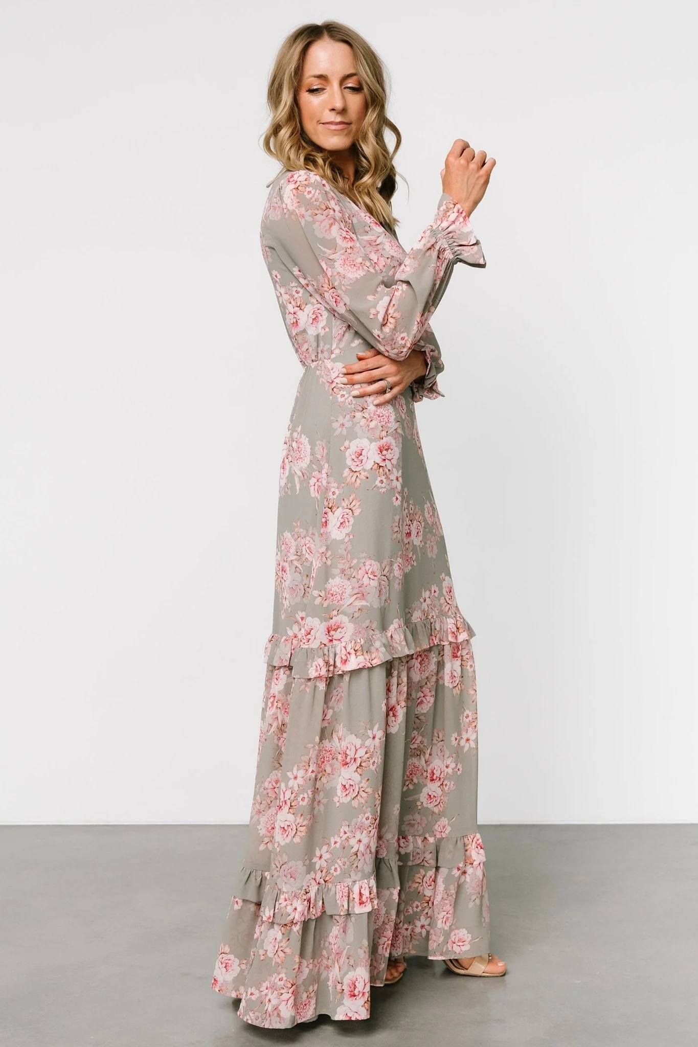 Liliana Maxi Dress | Dusty Sage + Rose