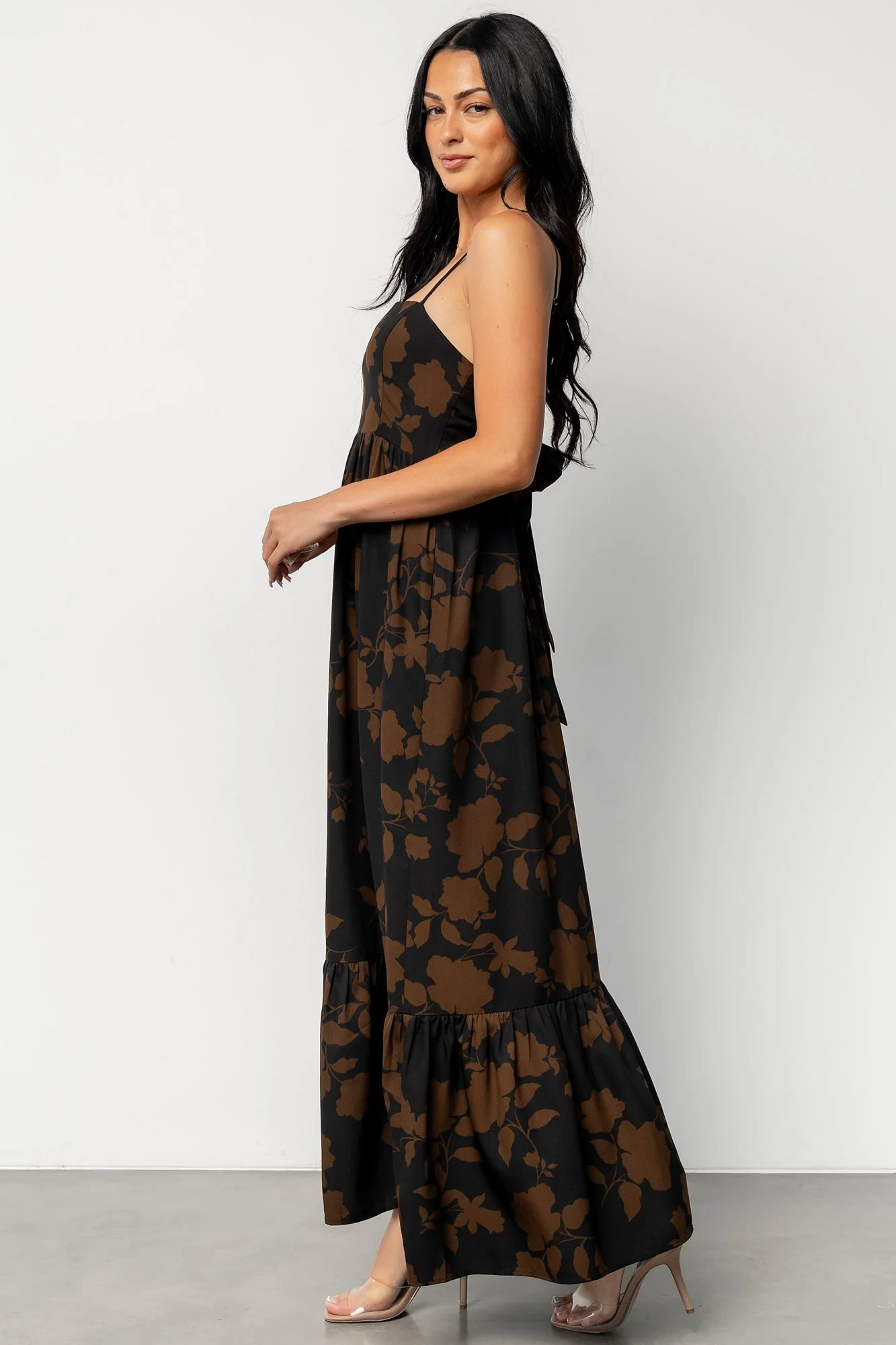 Regan Tank Maxi Dress | Espresso Print