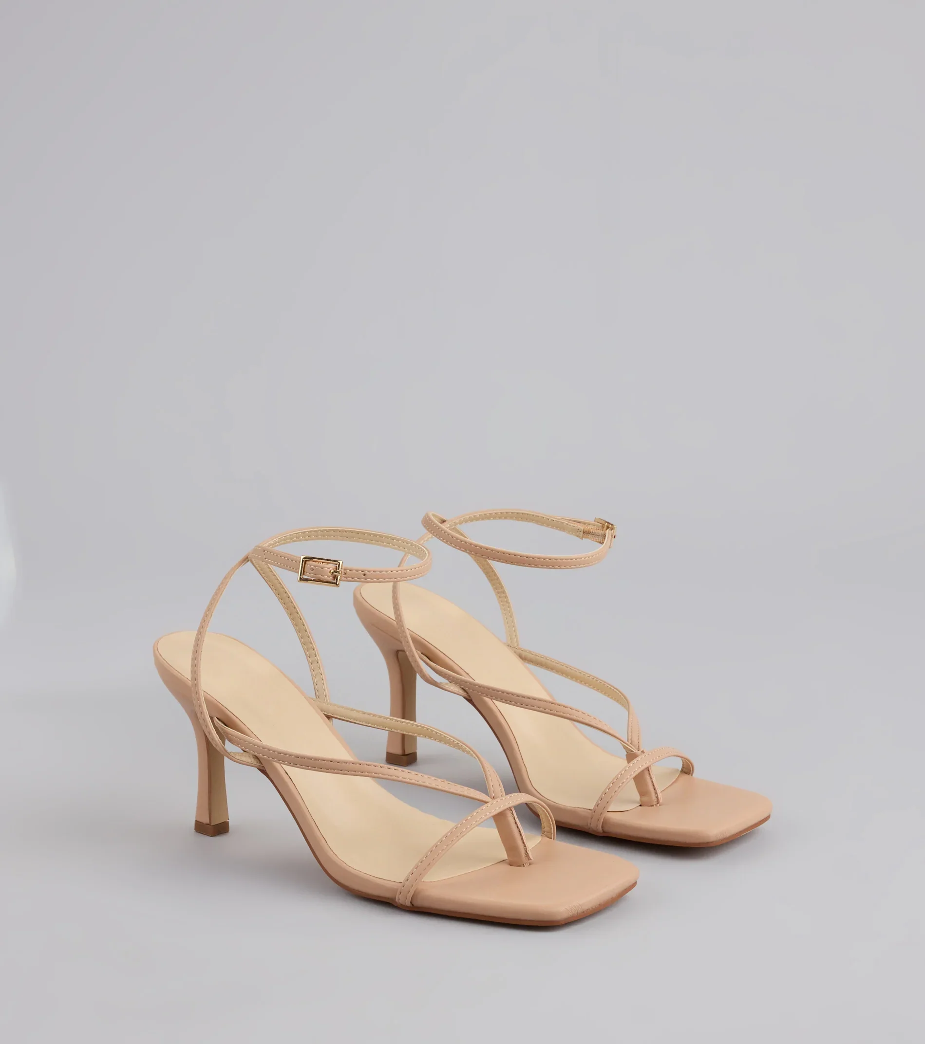 Strut Factor Thong Strappy Stiletto Heels