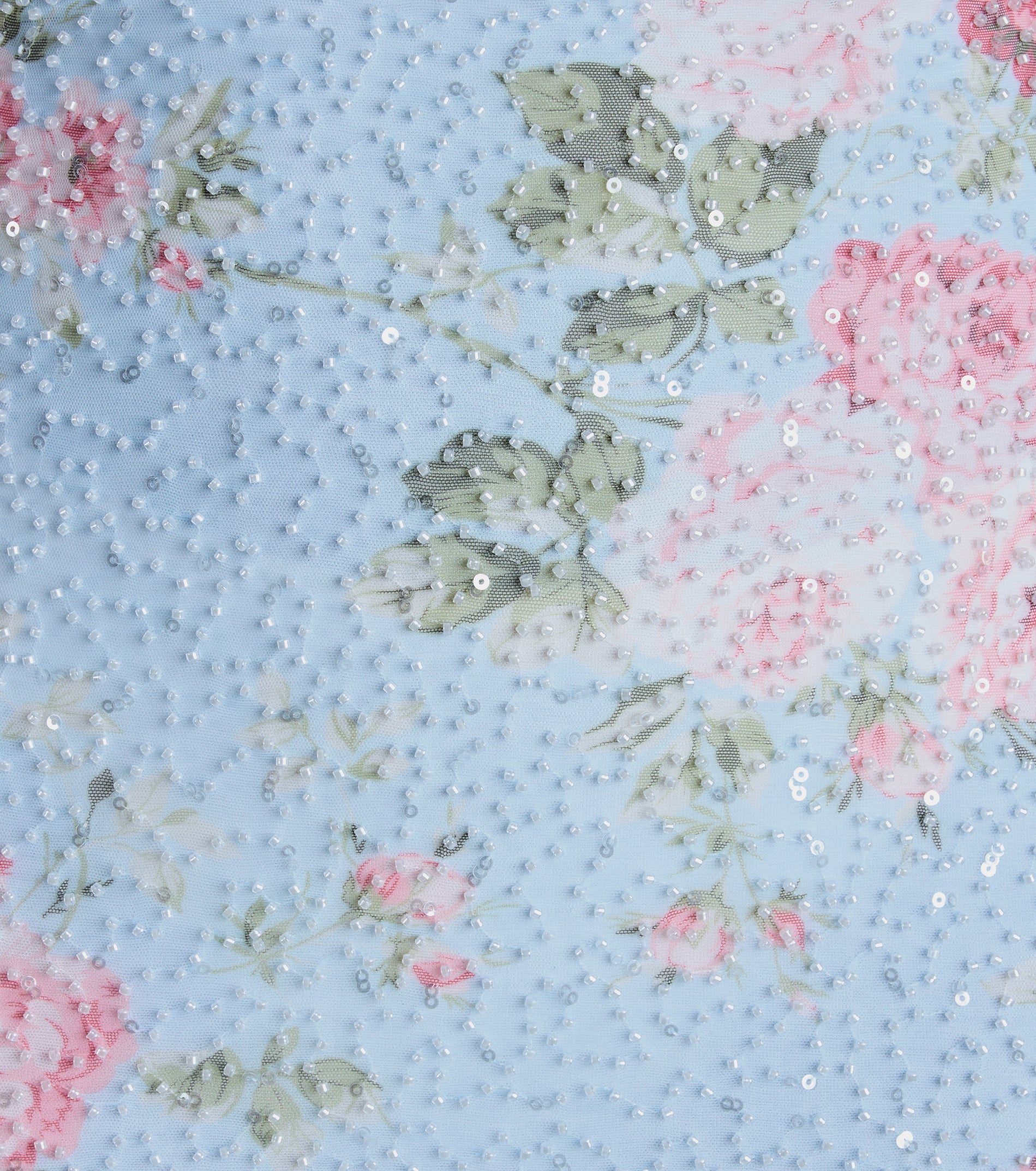 Analeia Floral Cutout Beaded Mini Dress