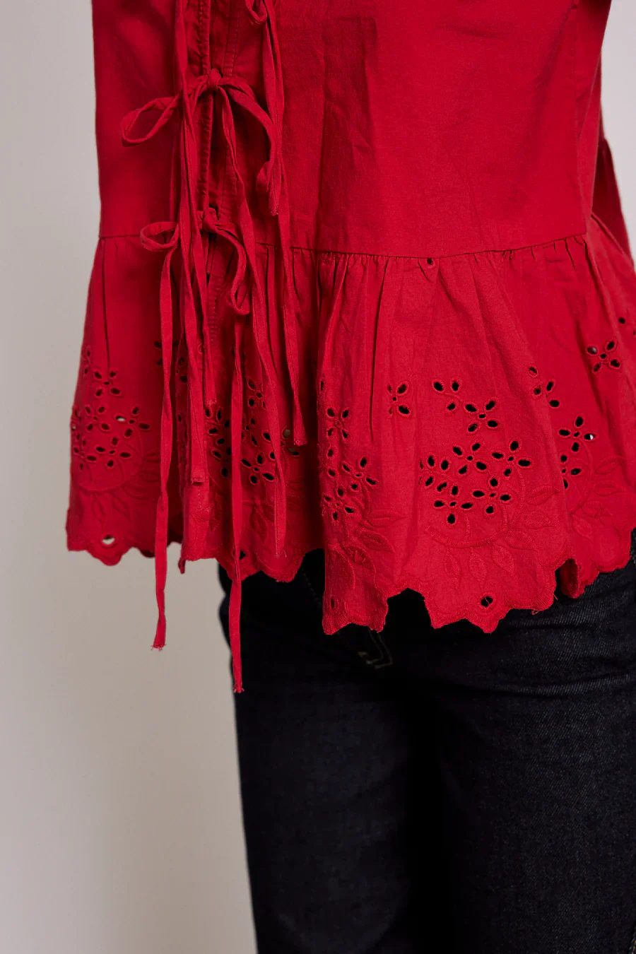 lana blouse - red