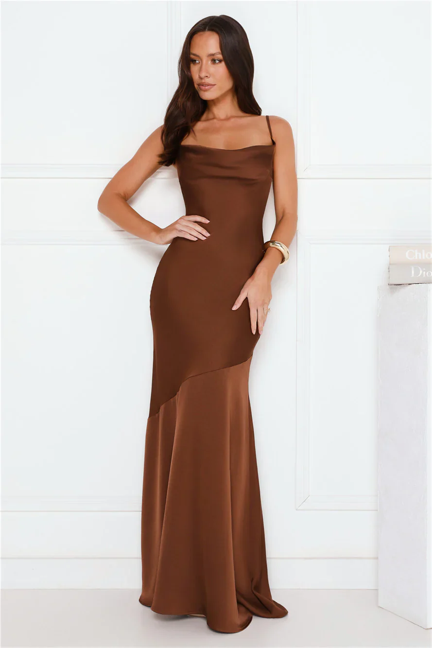 Brilliant Belle Satin Maxi Dress