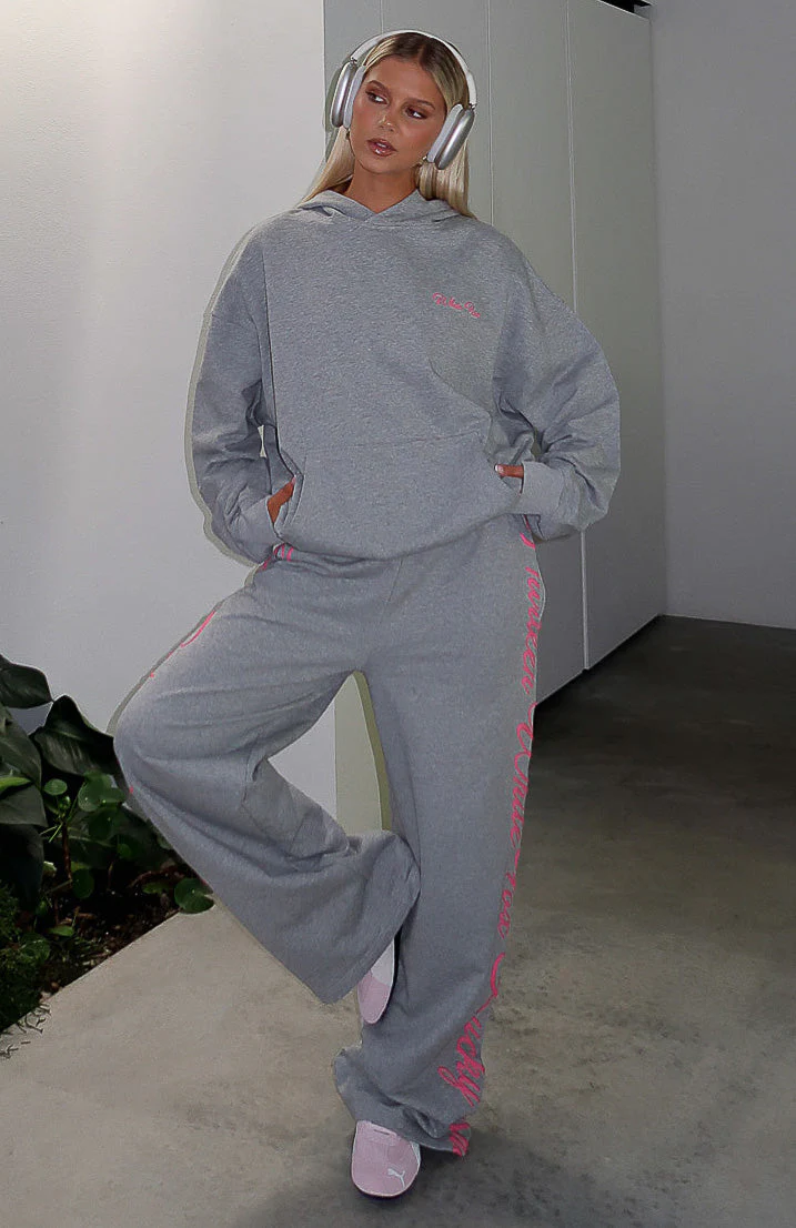 Lucky Thirteen Shaya Oversized Hoodie Dark Grey Marle