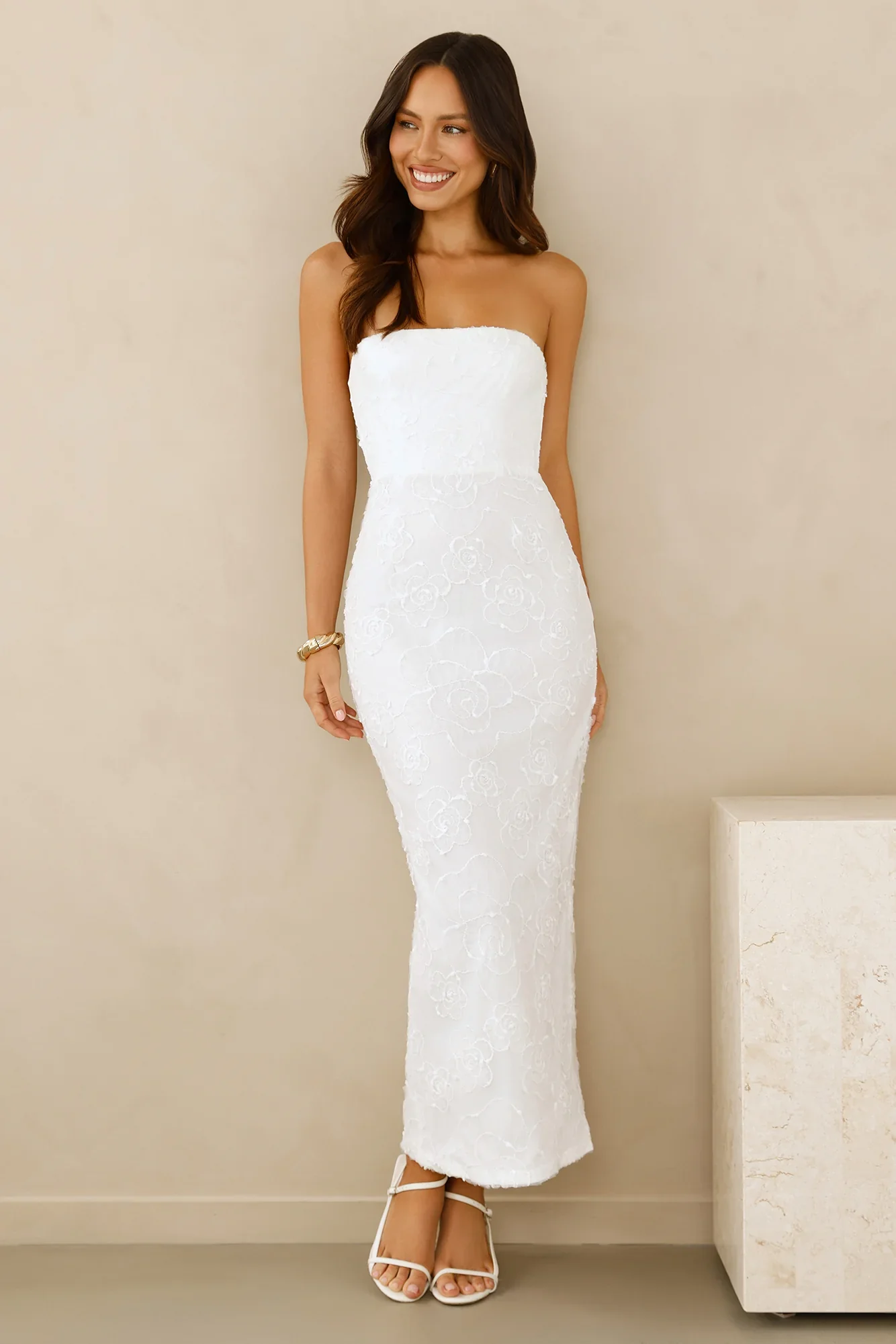 Crowned In Confidence Strapless Maxi Dress