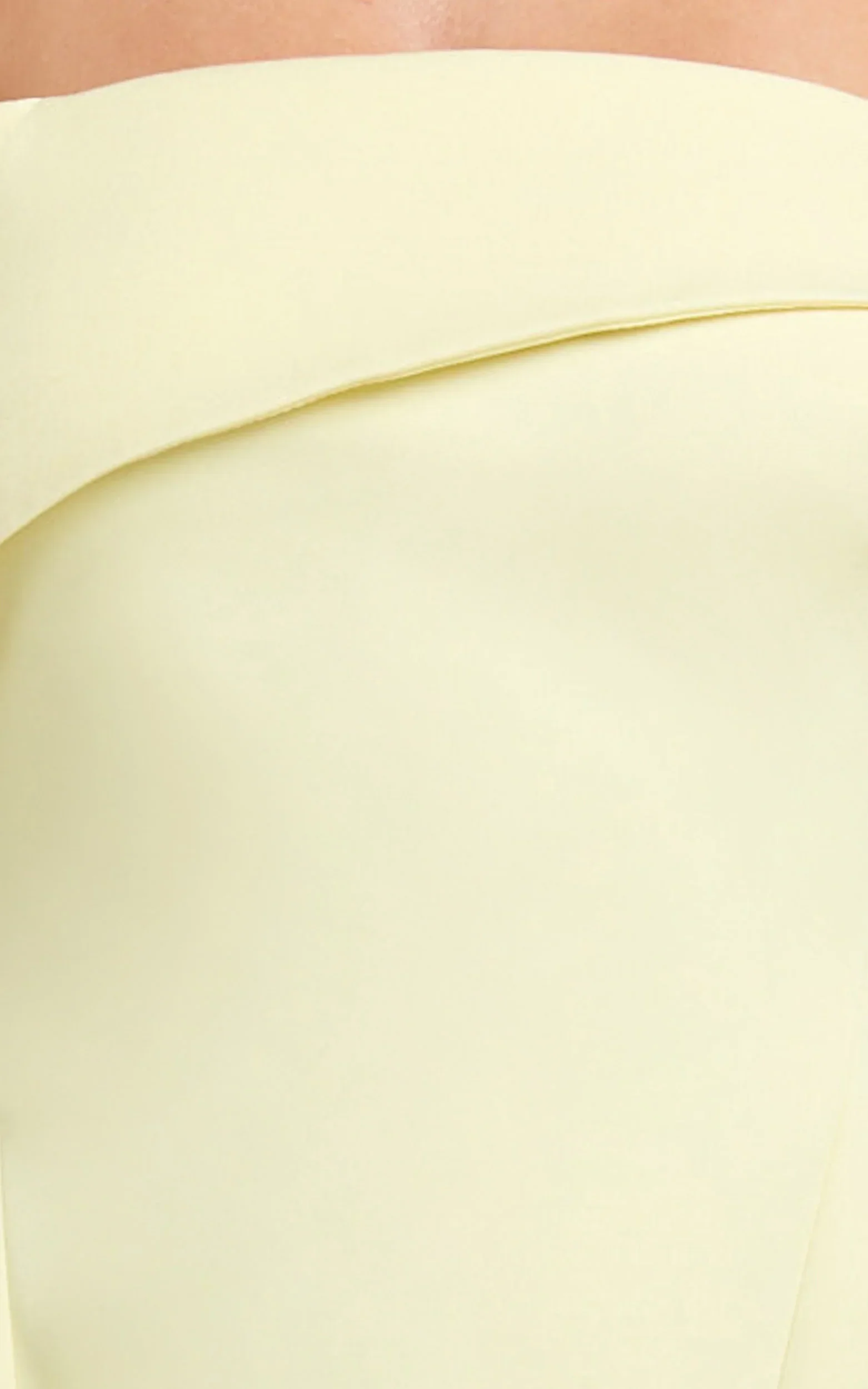 Cecilia Mini Dress Off Shoulder Tie Detail Dress in Lemon