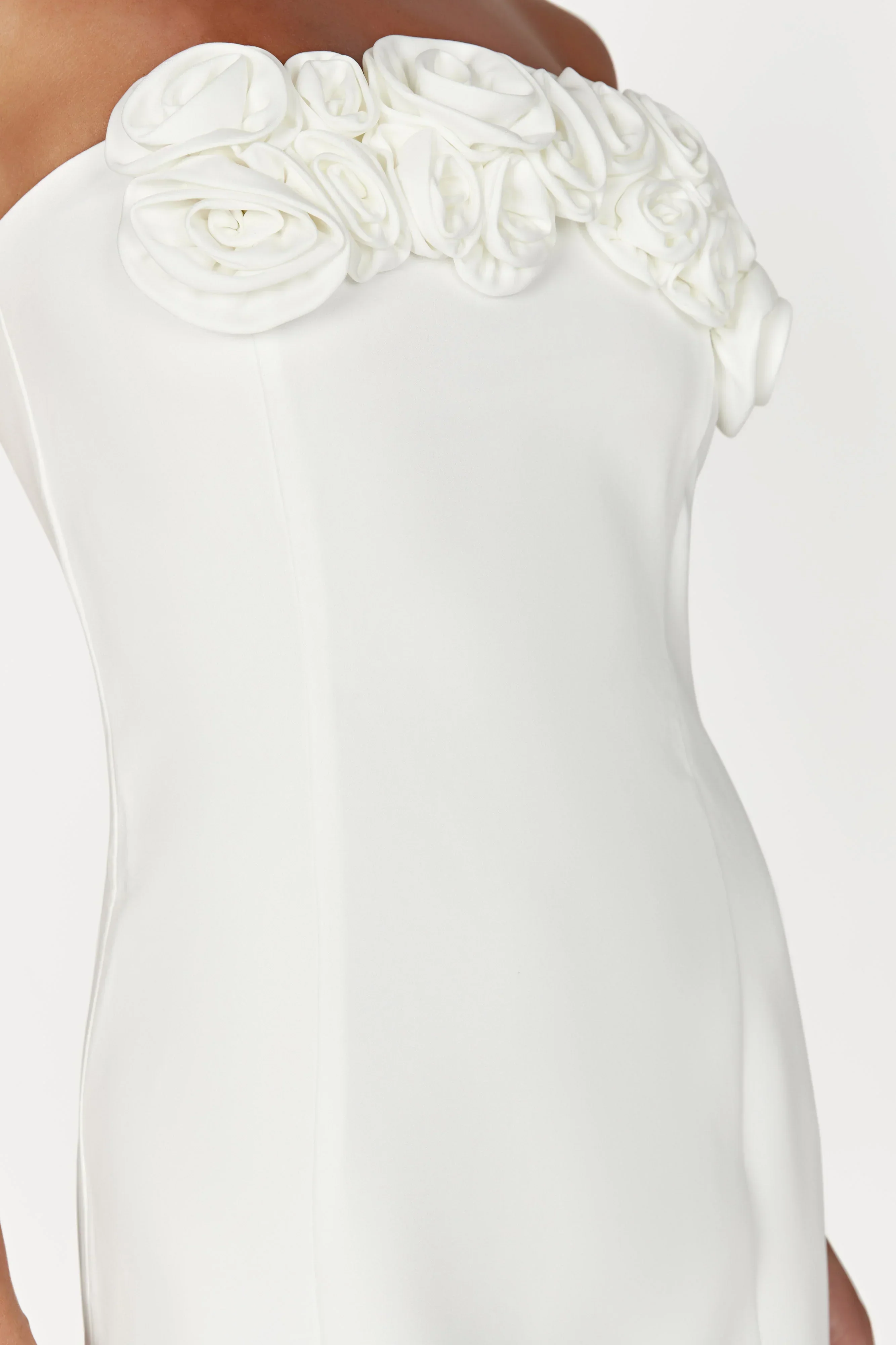 Brooks Rose Mini Dress - White