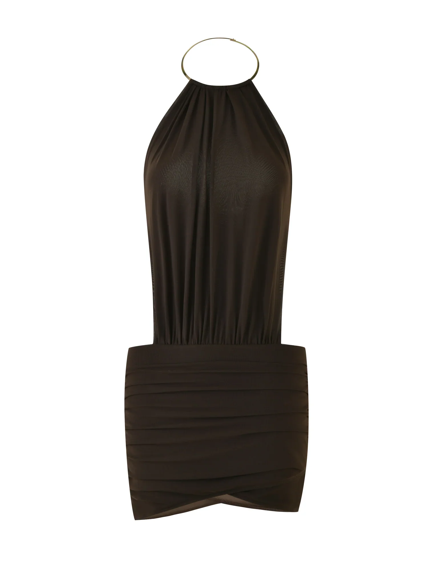 Evanna Mini Dress - Brown : Chocolate