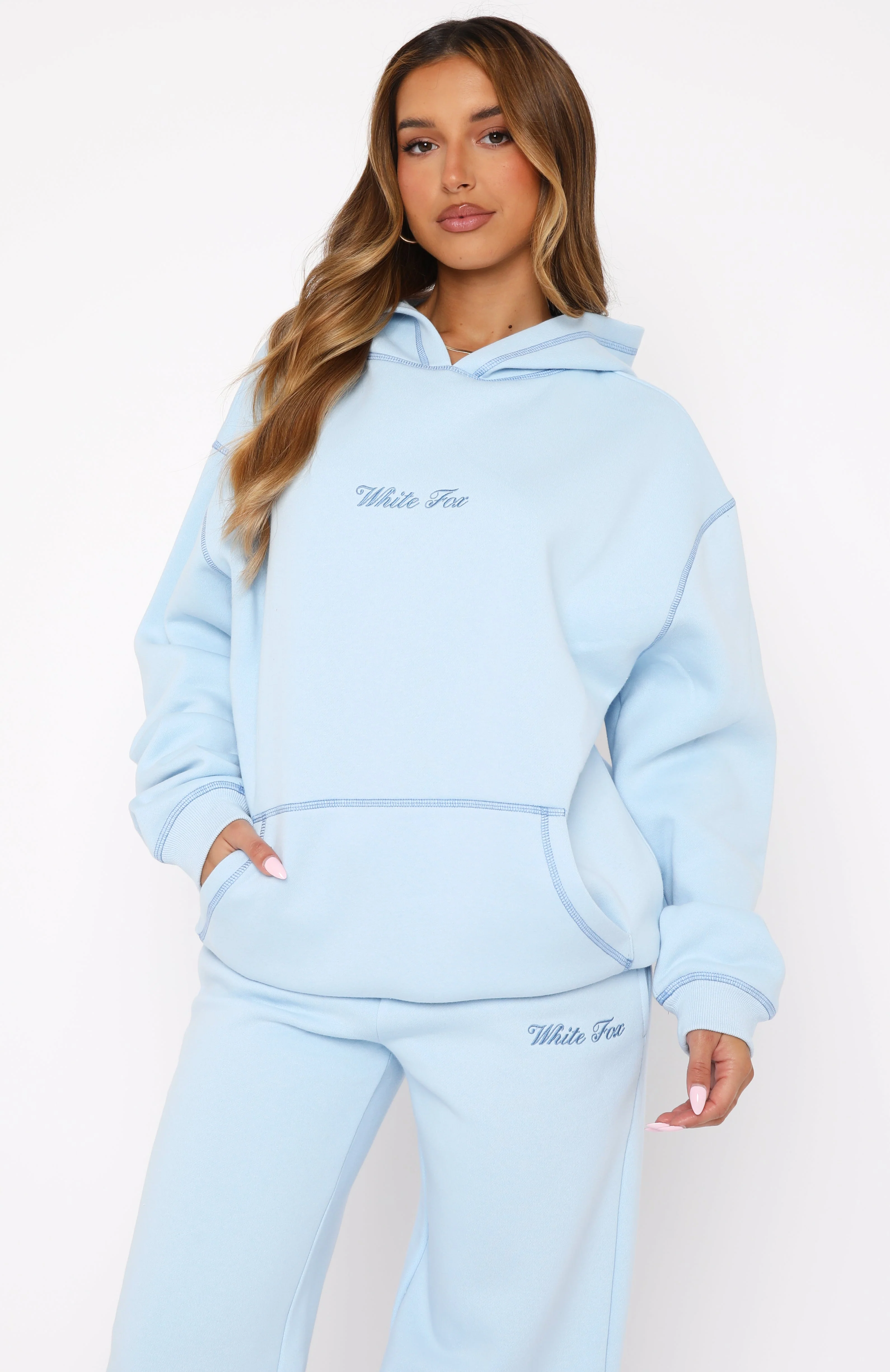 Instant Attraction Oversized Hoodie Baby Blue