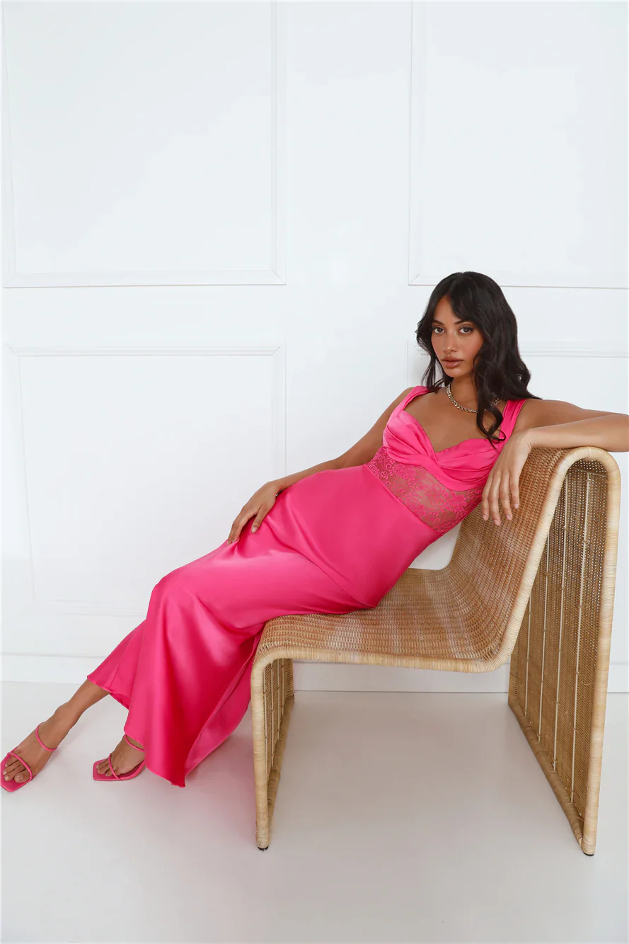 Permission To Party Satin Maxi Dress