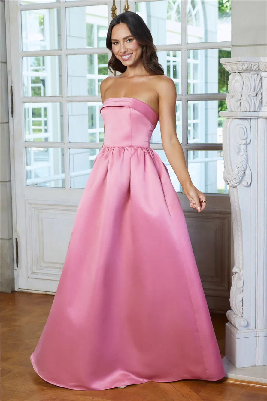 Elegance In Motion Strapless Maxi Dress