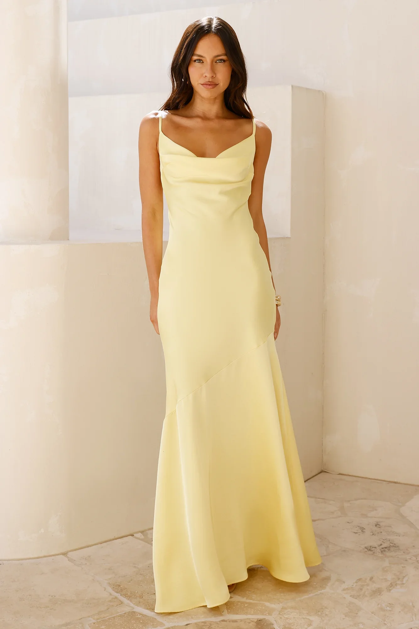 Brilliant Belle Satin Maxi Dress