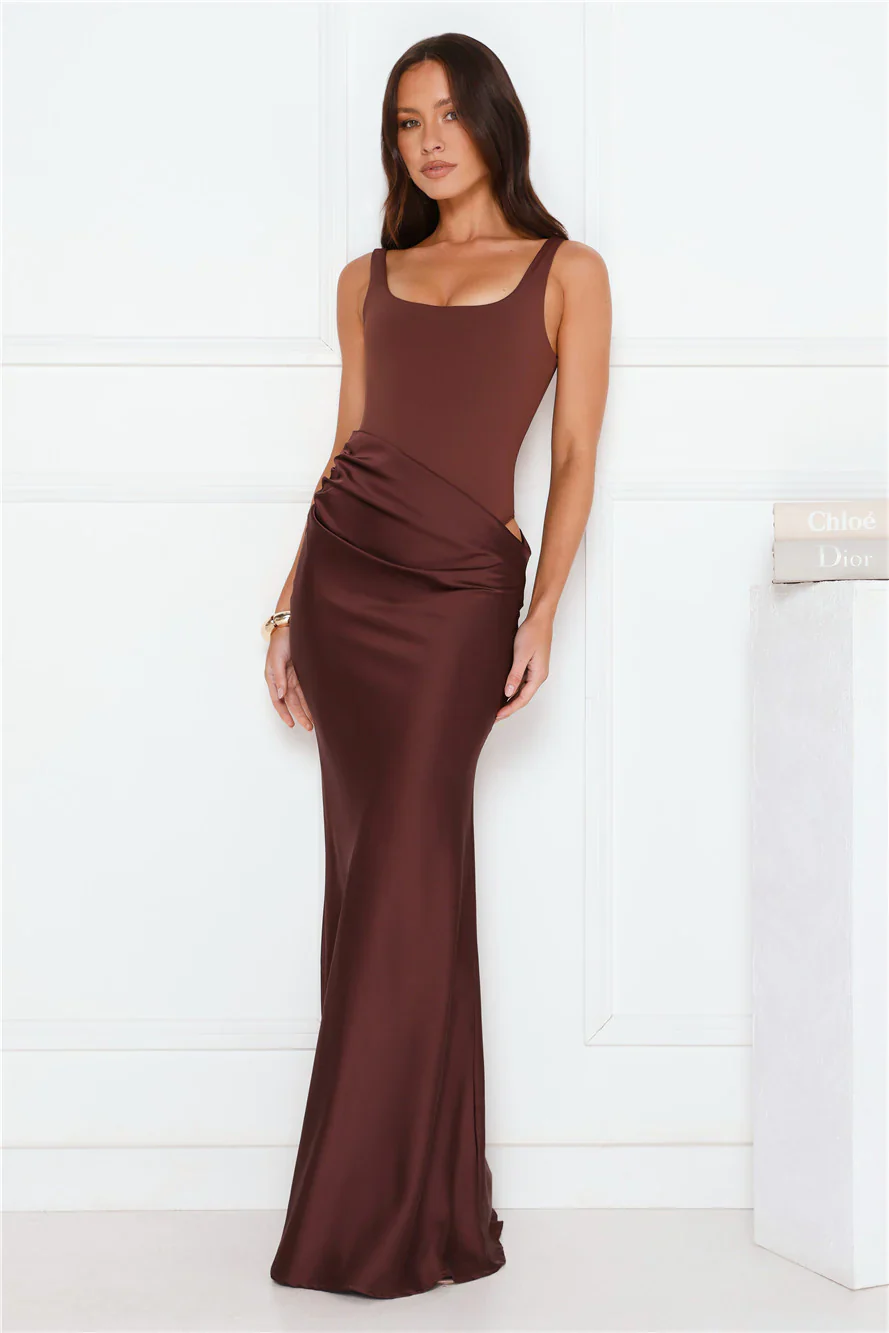 Effortlessly Yours Satin Maxi Dress