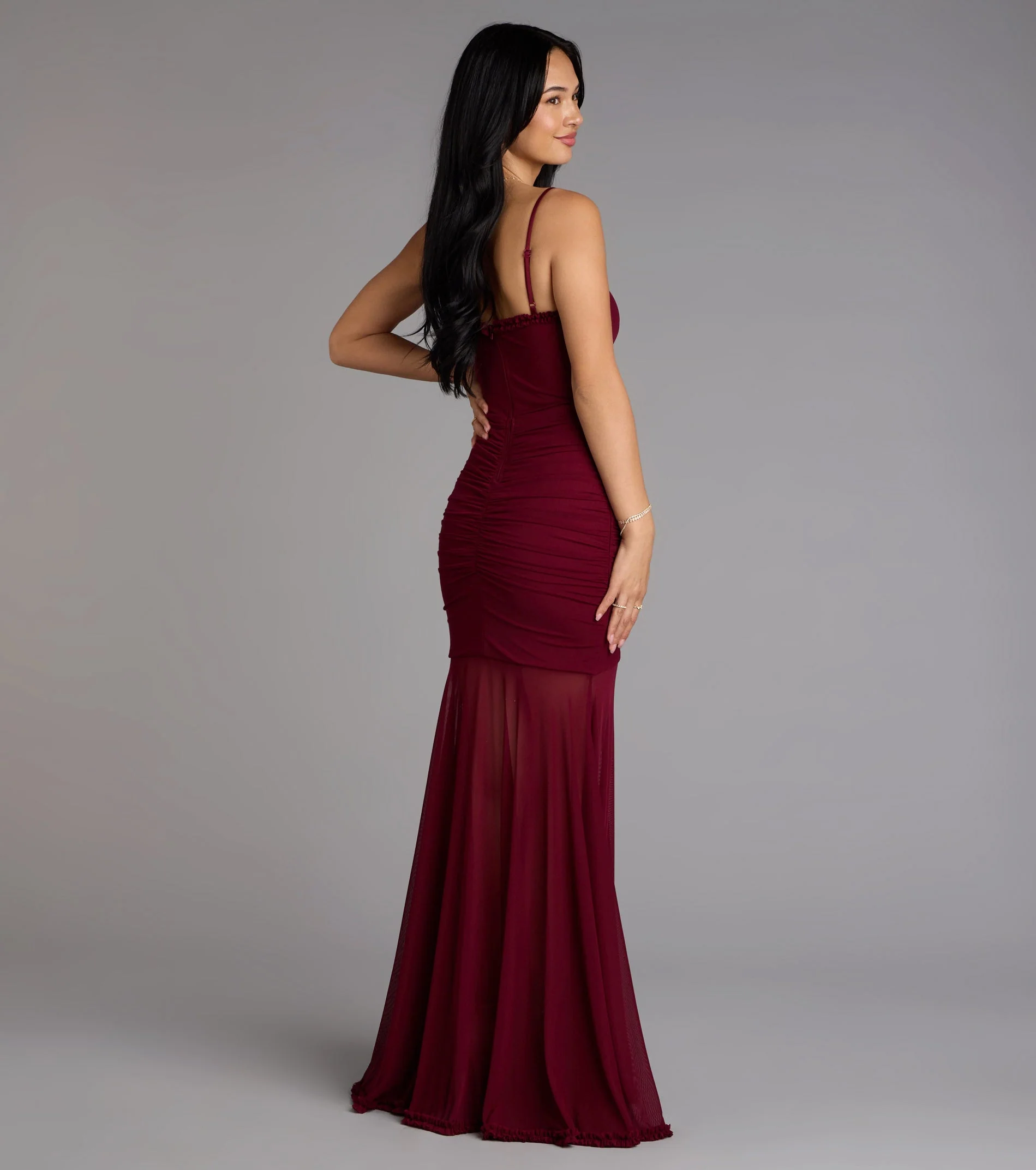 Sherrie Mesh Slit Mermaid Formal Dress