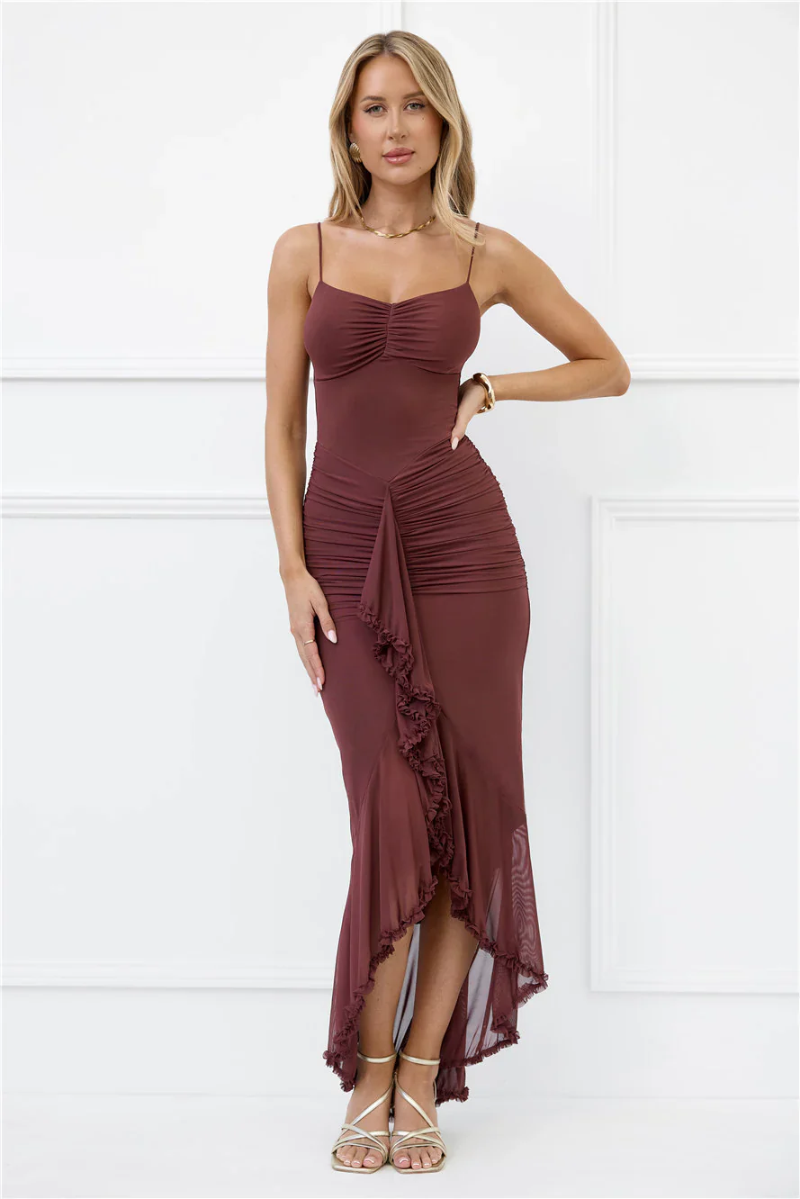 Shimmer In The Dark Mesh Maxi Dress