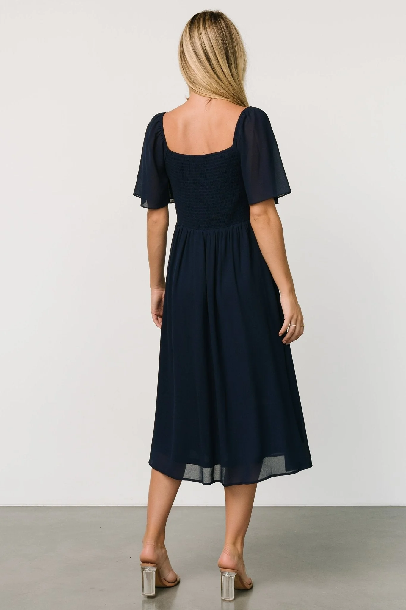 Colette Sweetheart Midi Dress | Navy