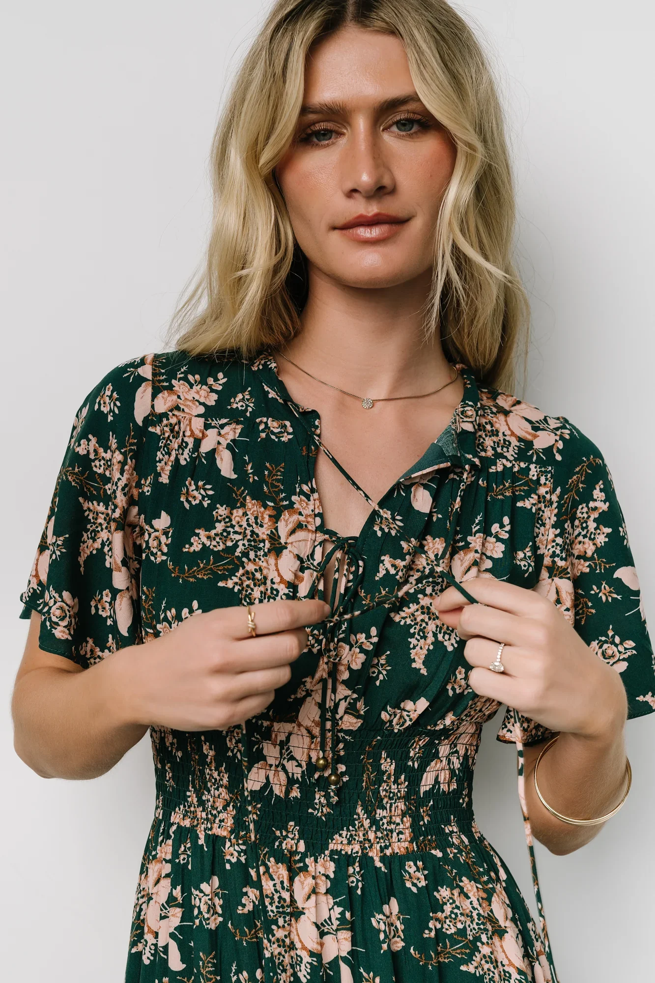 Spell Boho Midi Dress | Topaz + Blush Floral