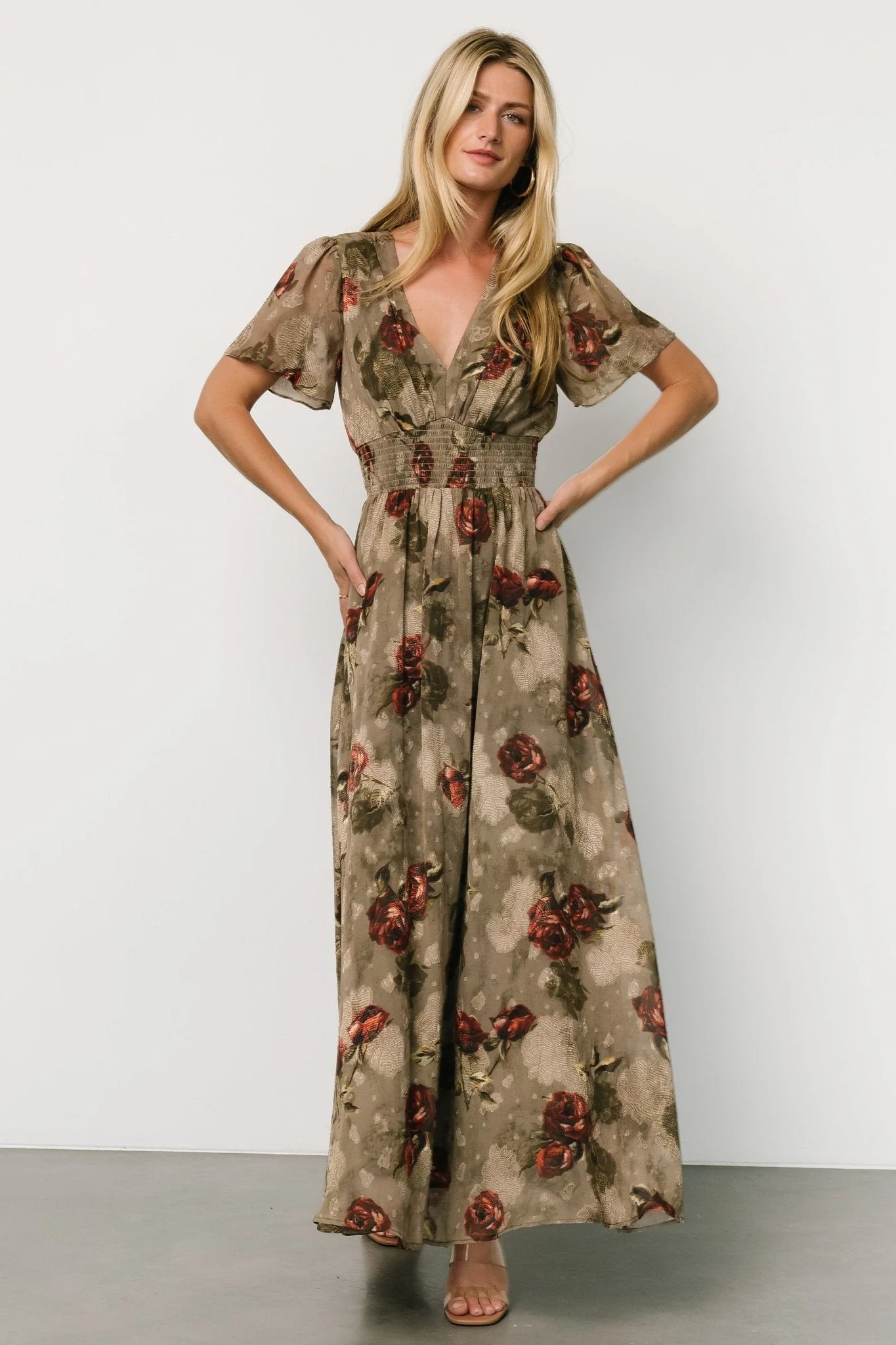 Birdie Maxi Dress | Olive Floral