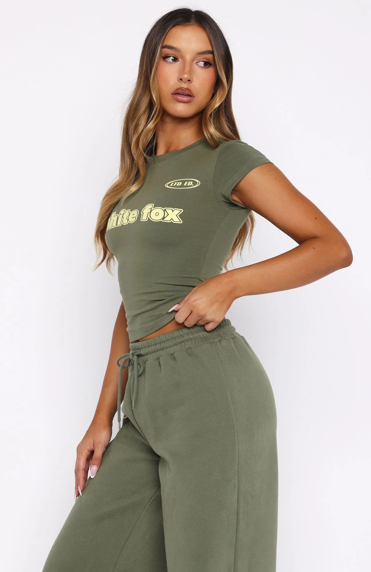 Ready To Go Baby Tee Khaki