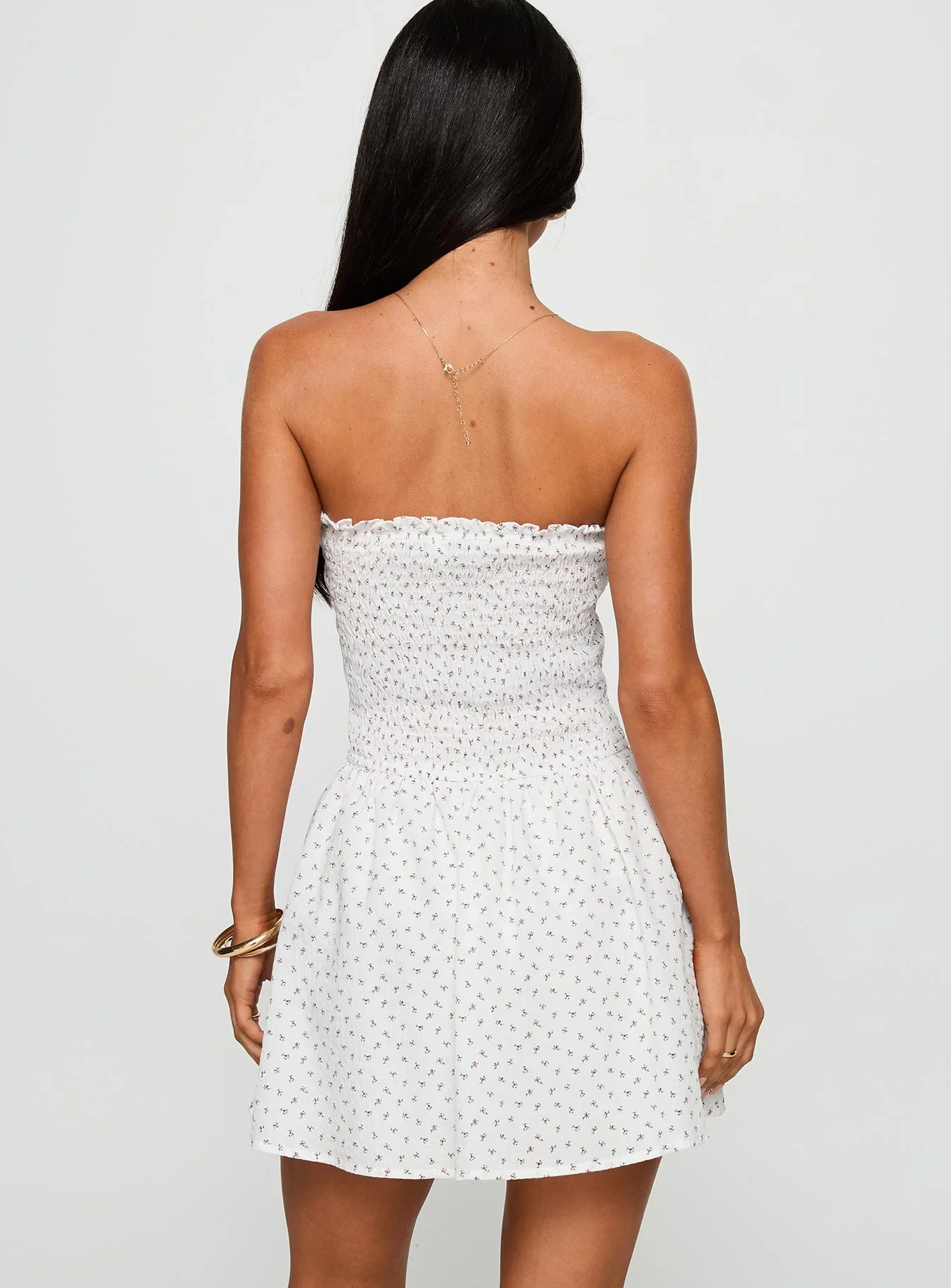 How To Love Tie Detail Romper White Floral