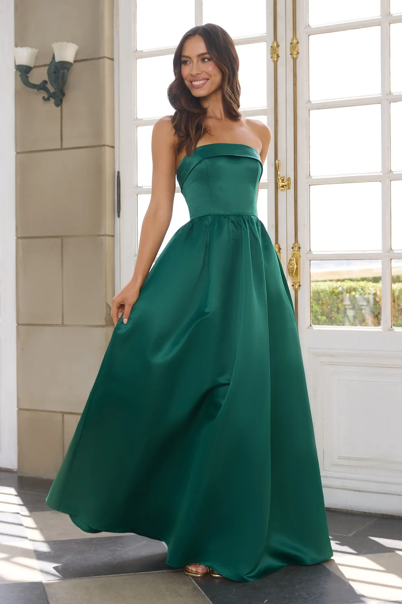 Elegance In Motion Strapless Maxi Dress