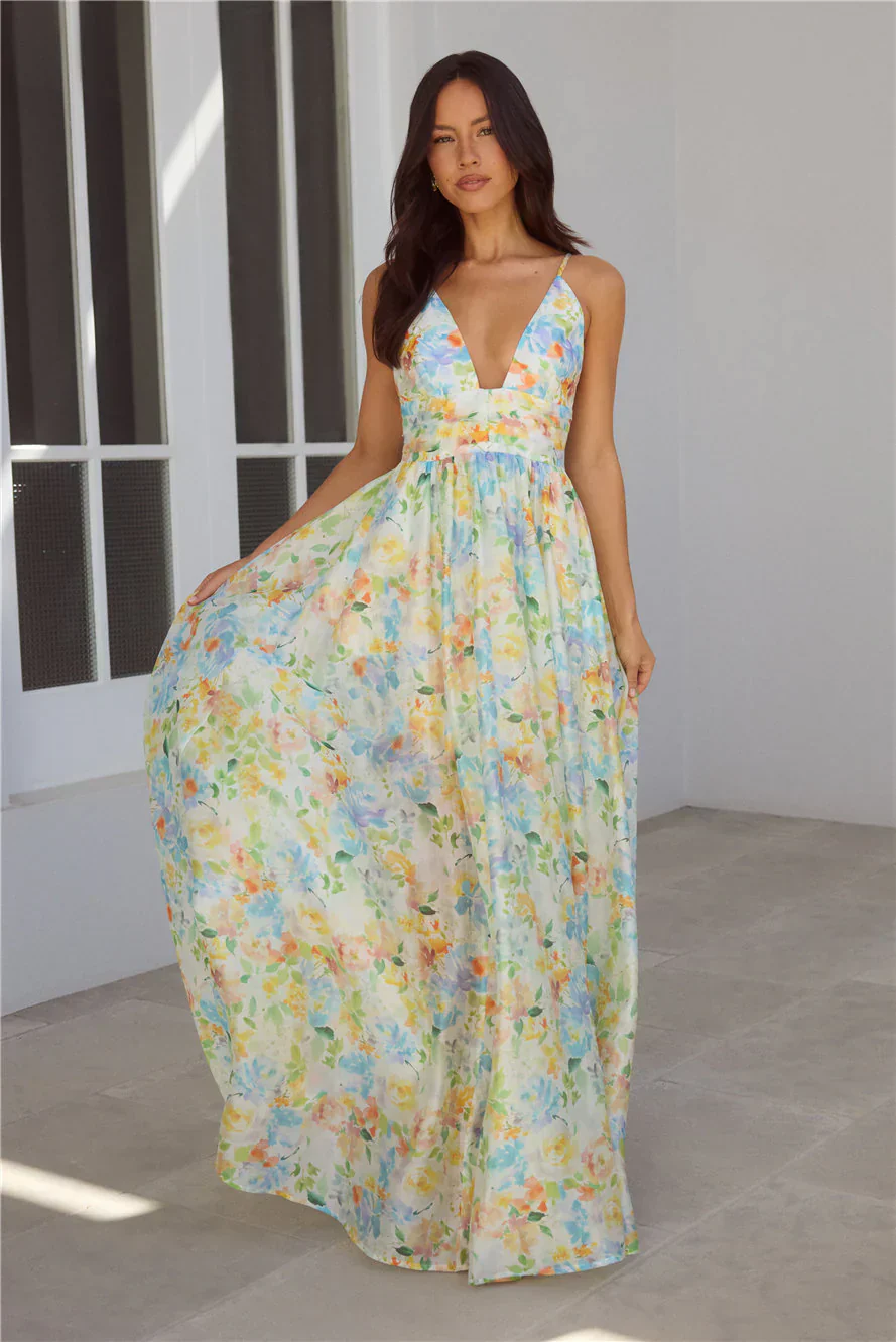 Buttercup Fields Maxi Dress Print