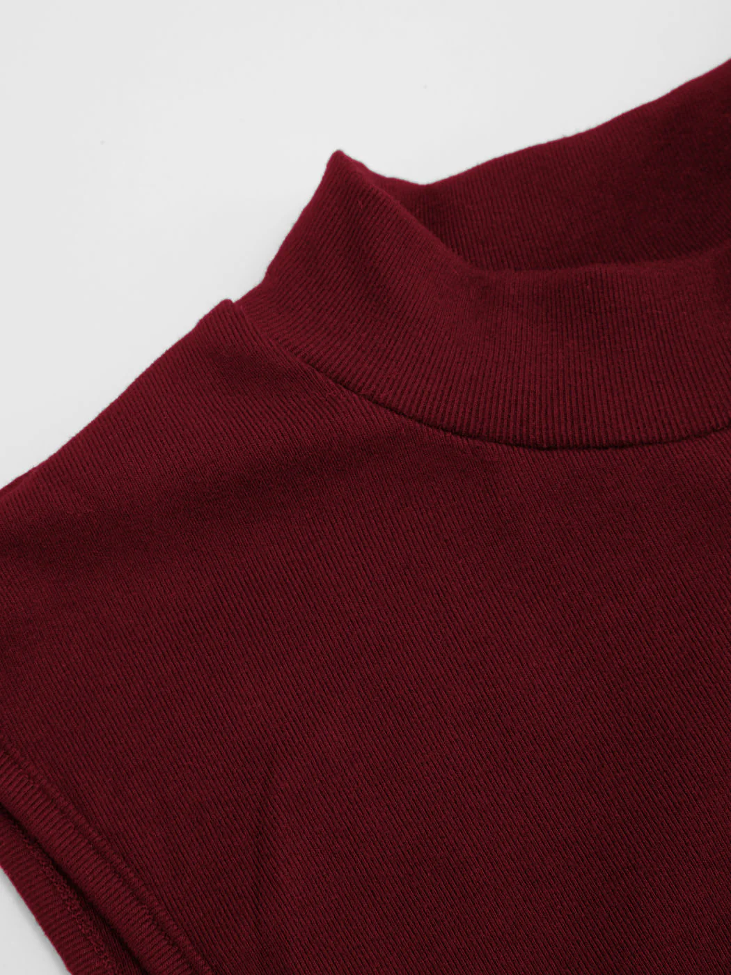 High Neck Ruched Knotted Mini Dress