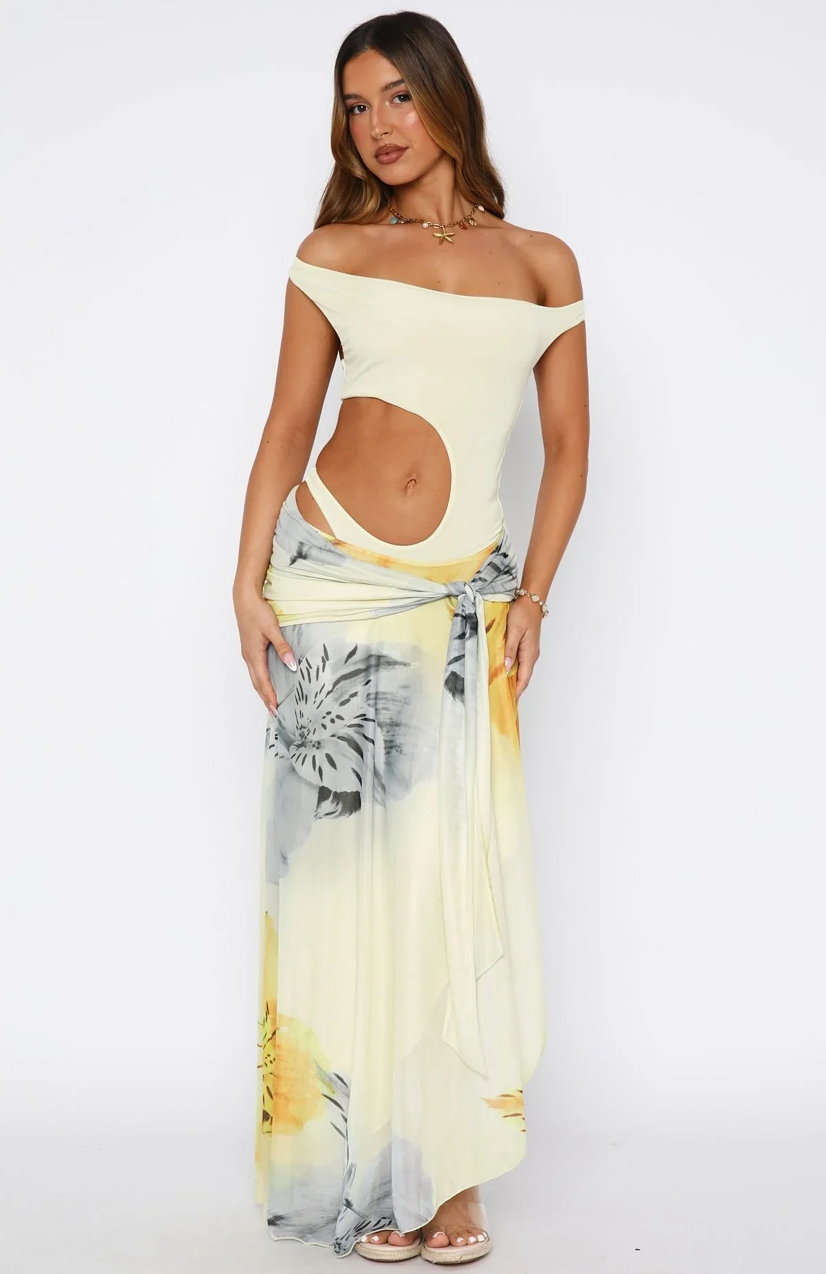 Florence Fling Maxi Dress Lemon Blossom