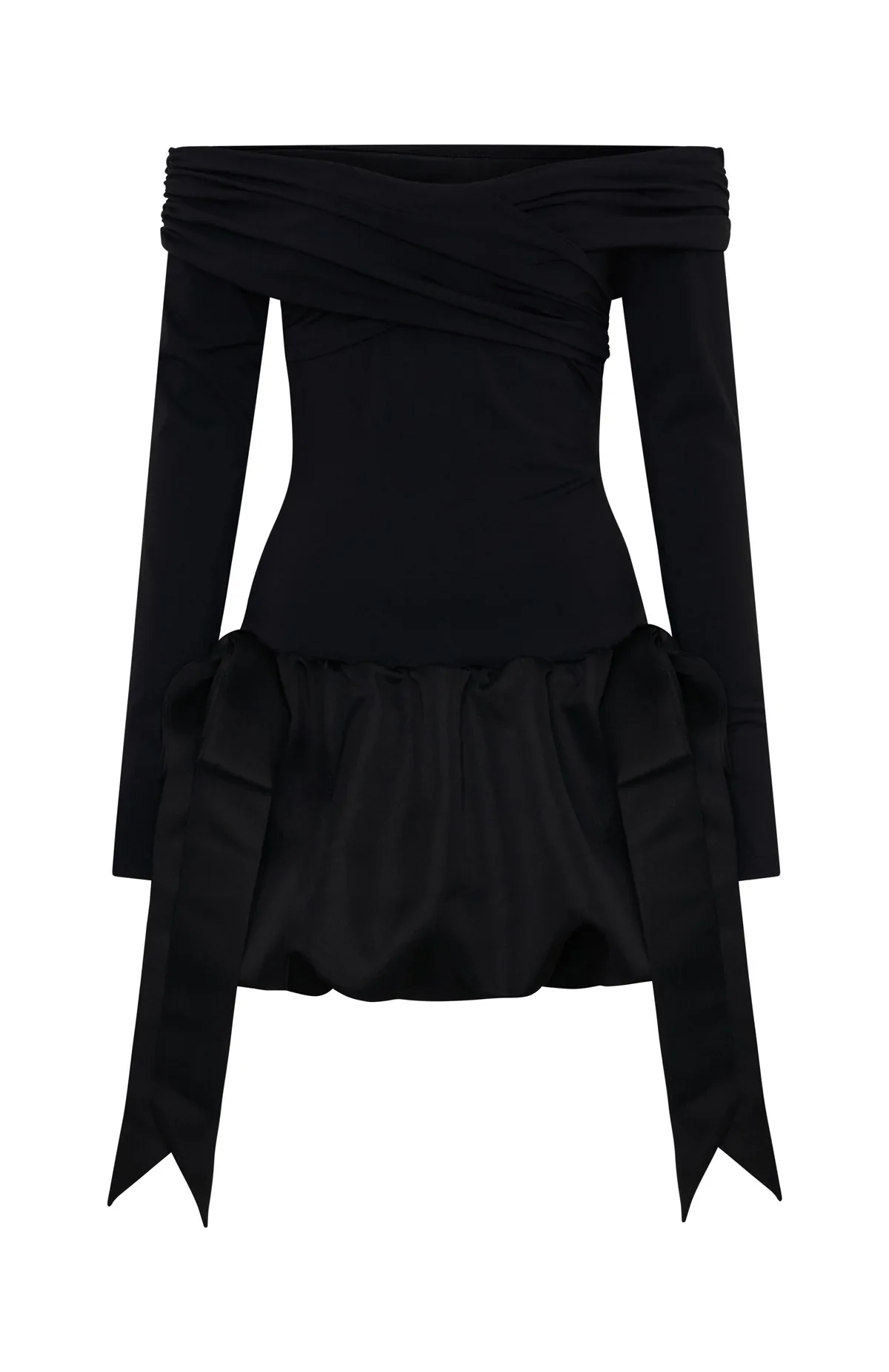 Raise Hell Long Sleeve Mini Dress Black