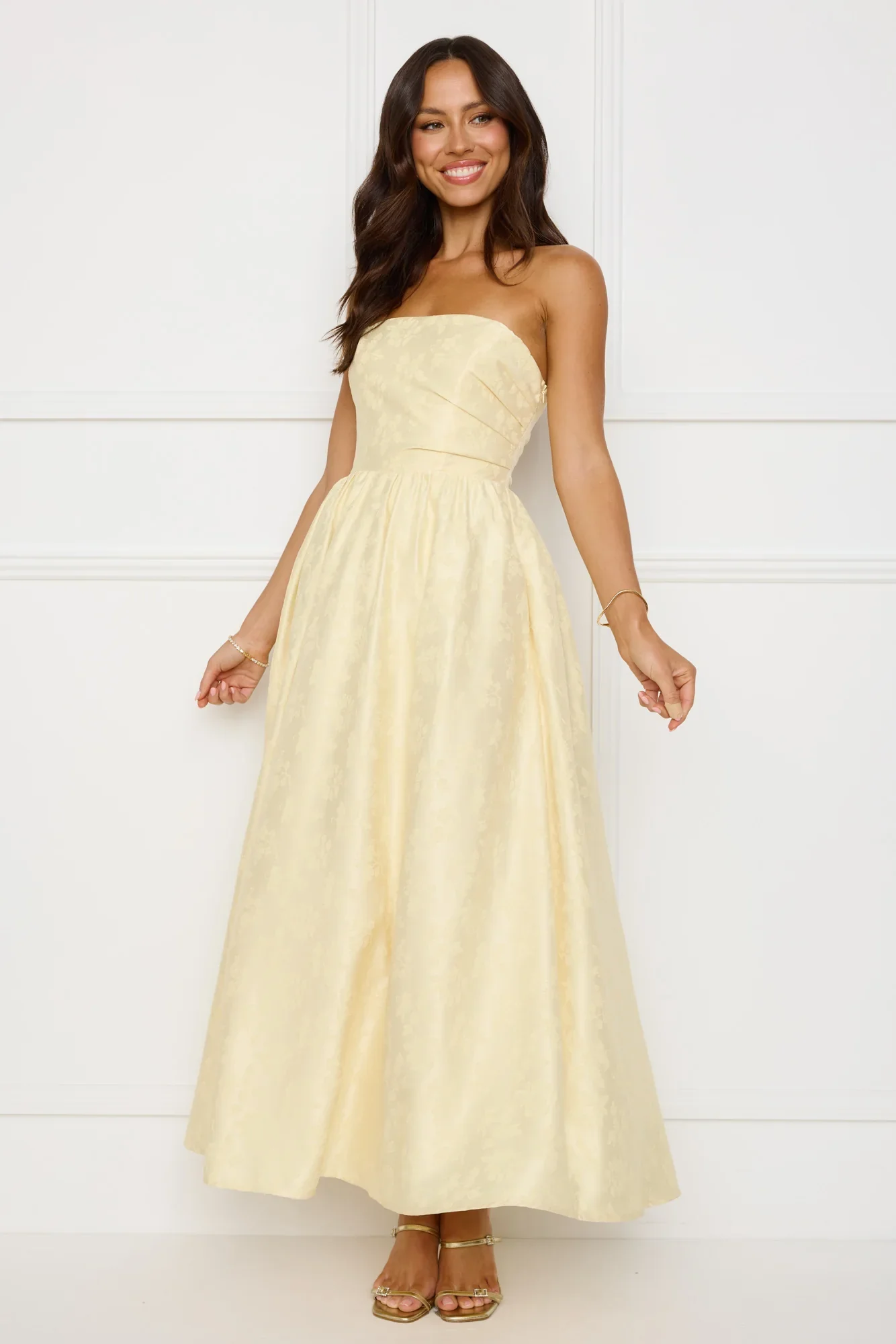 Dancing In Magic Strapless Maxi Dress