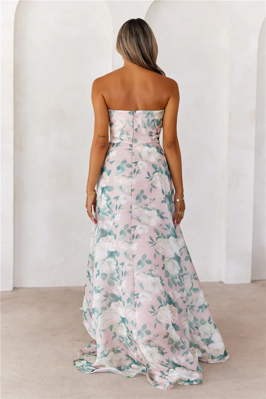 Elegant Essence Strapless Maxi Dress