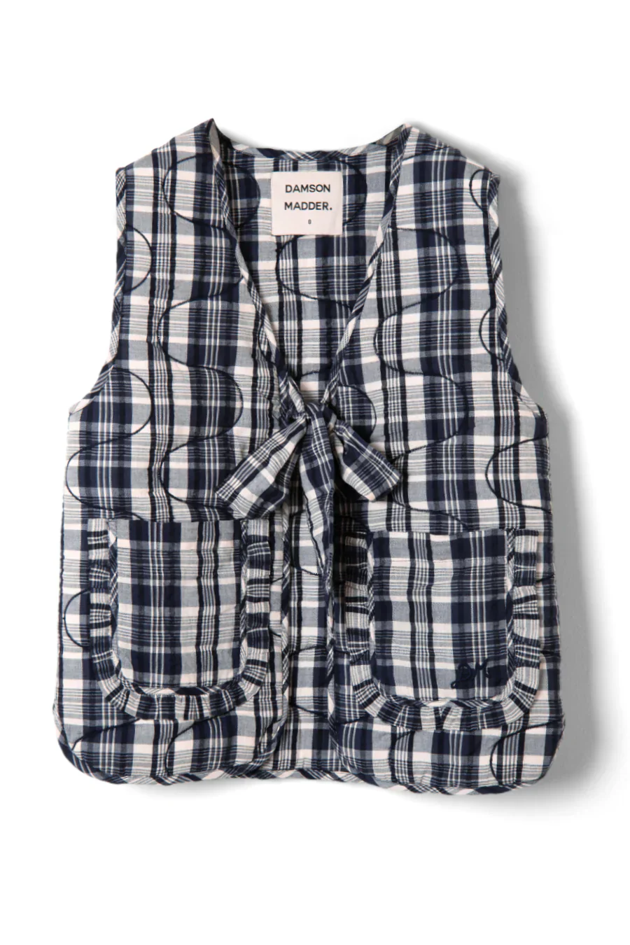 arte tie gilet - navy check