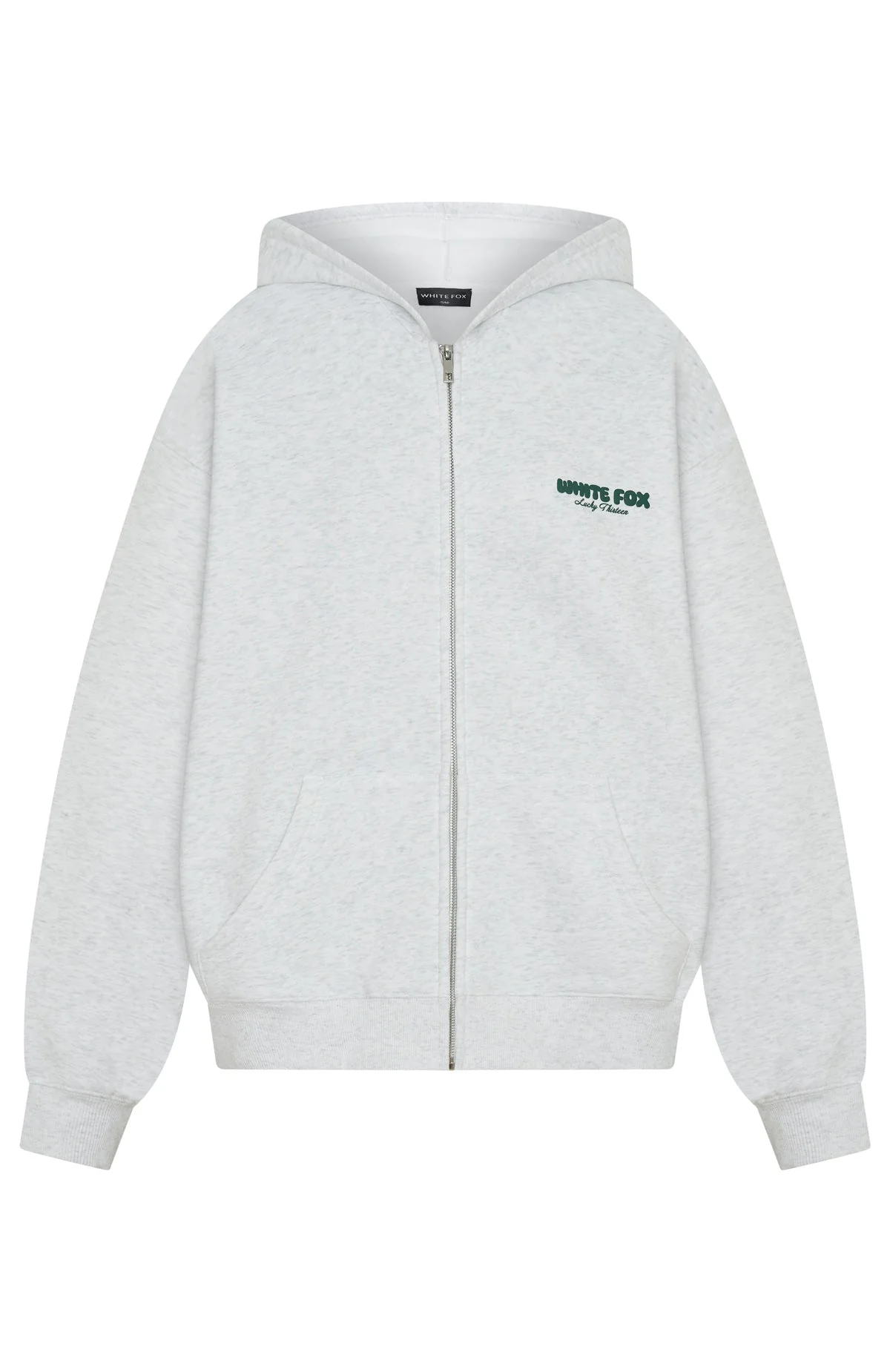 Lucky Thirteen Charise Zip Front Hoodie Grey Marle