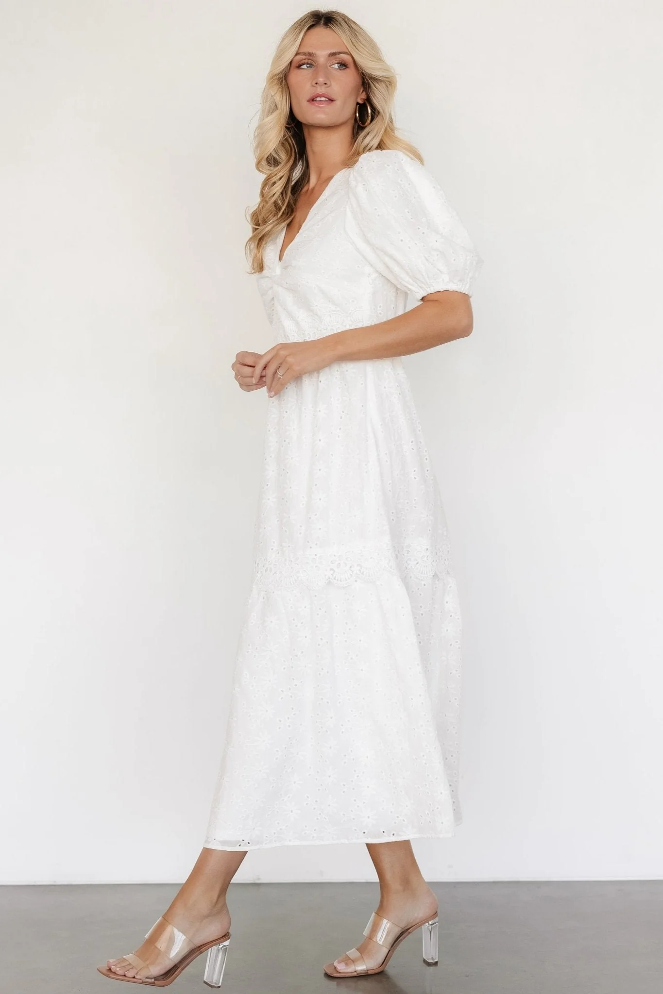 Jackie Eyelet Maxi Dress | Off White