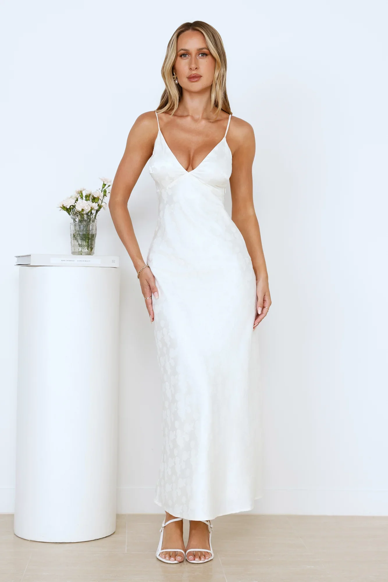 Floral Kiss Satin Maxi Dress