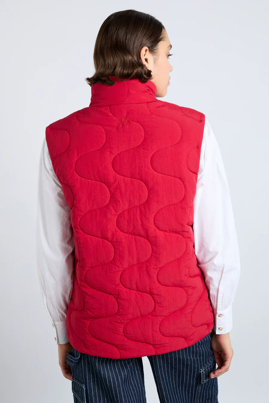 celeste gilet - chilli red