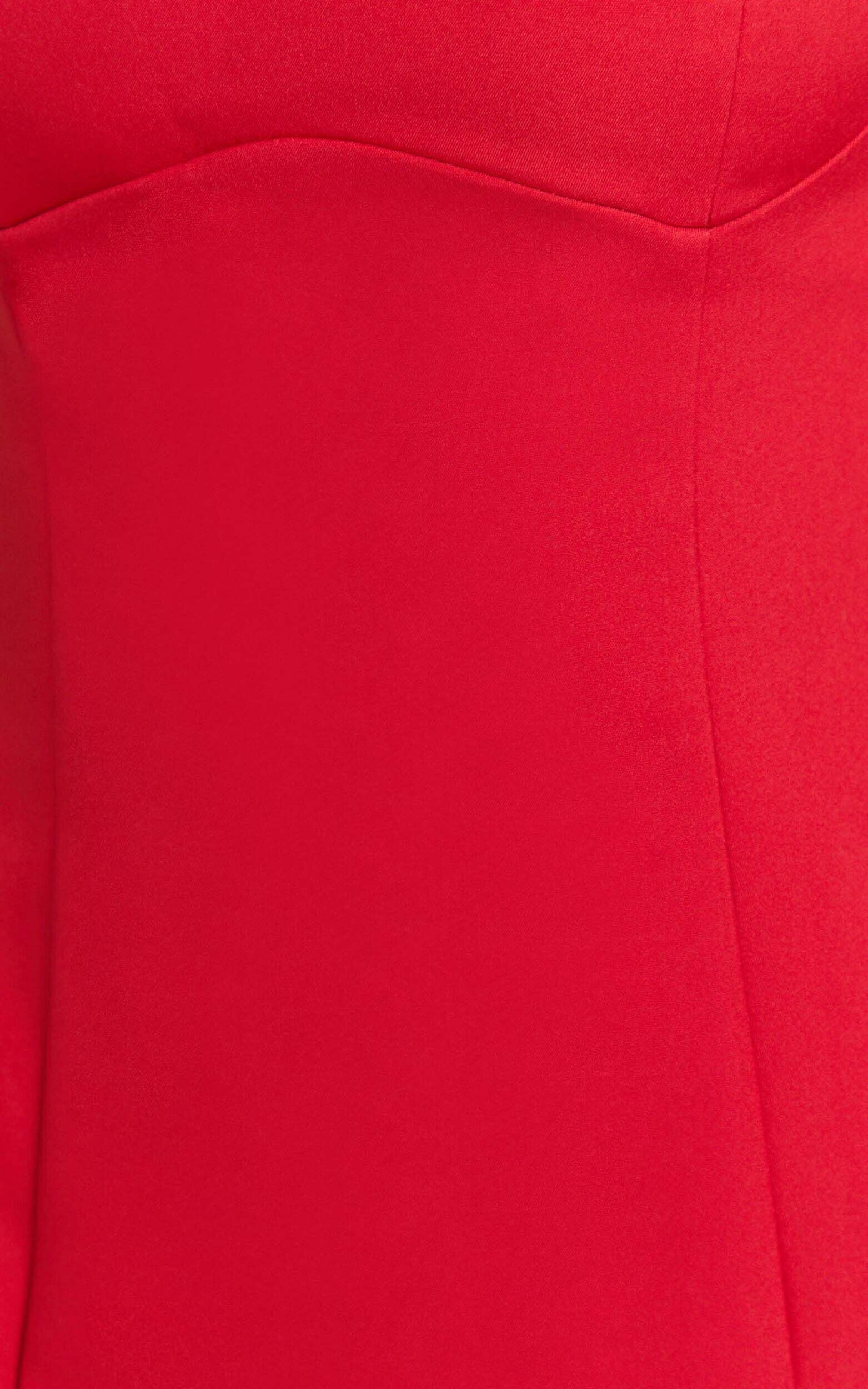 Aretha Mini Dress - Corset Panel Dress in Red