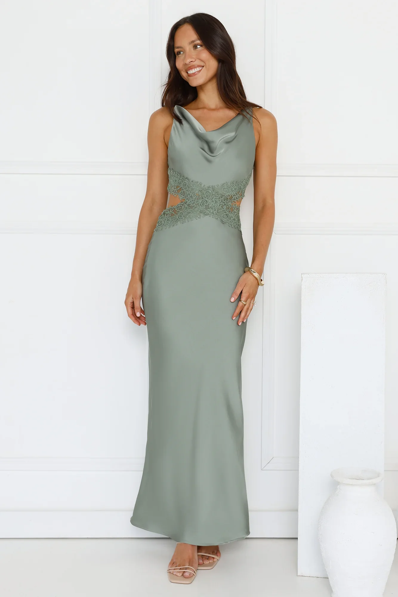 Satin Embrace Maxi Dress