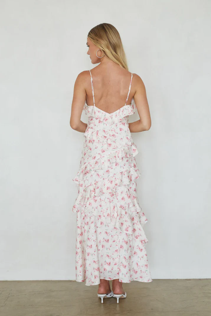 Poppy Floral Ruffle Maxi Dress