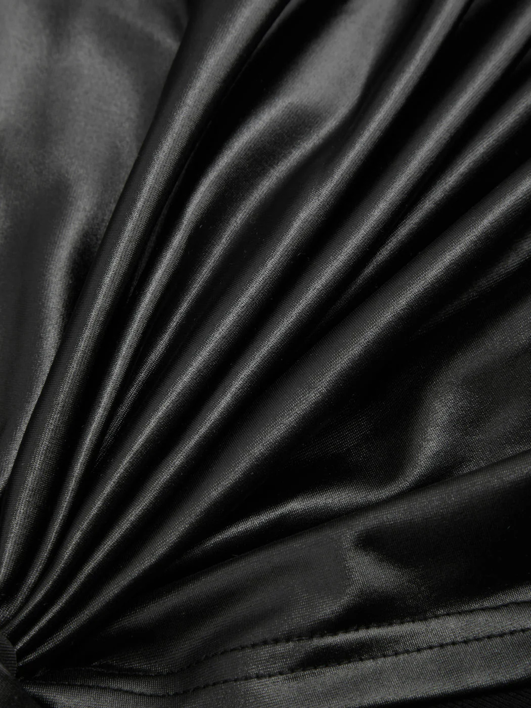 High Neck Ruched Knotted Mini Dress