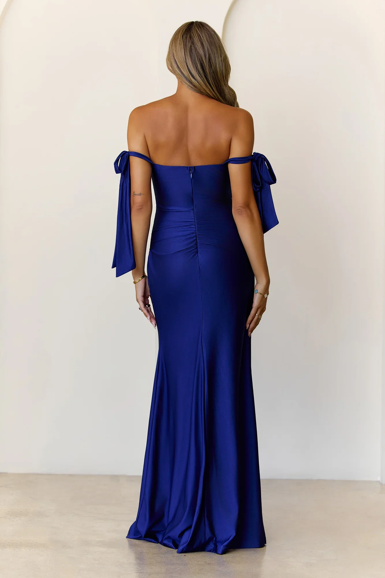 Whispers Of Dusk Off Shoulder Maxi Dress