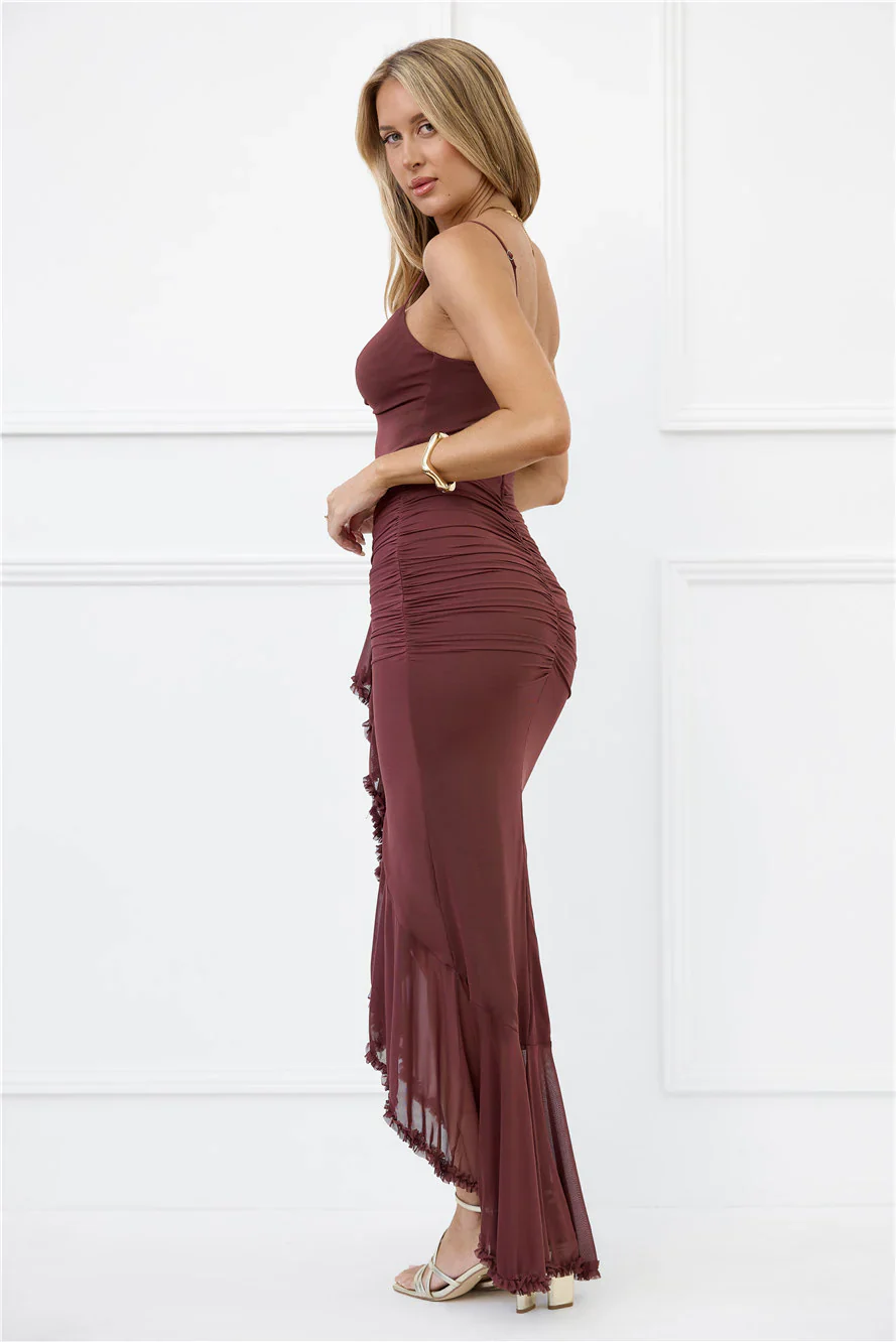 Shimmer In The Dark Mesh Maxi Dress